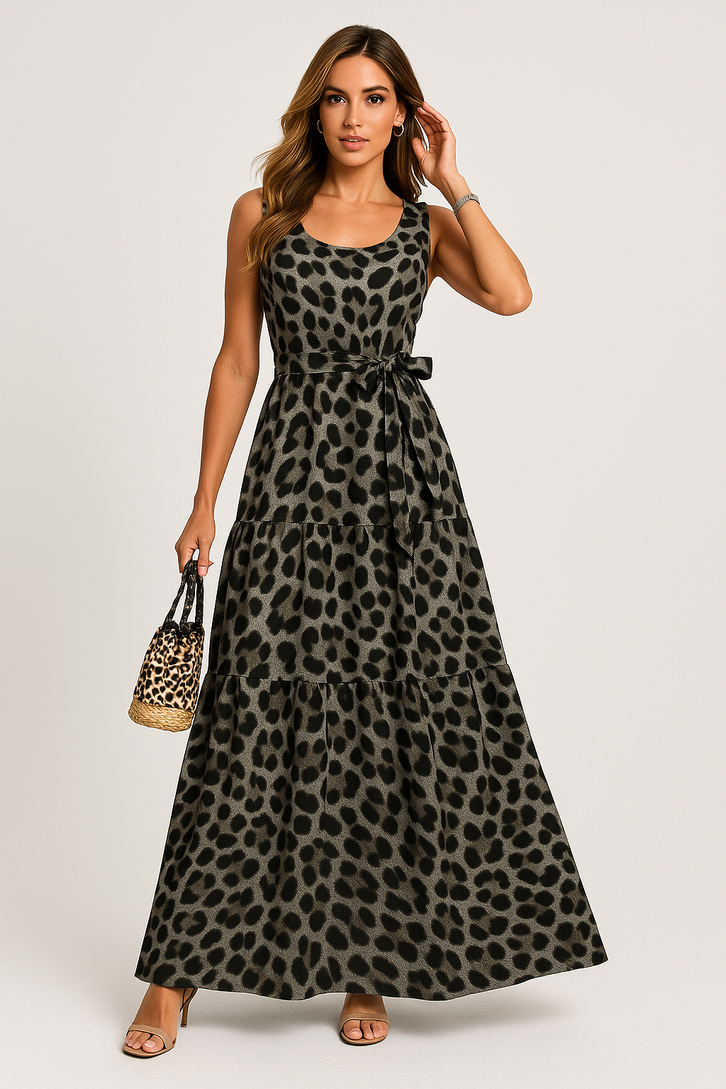 Vestido Lully Longo sem Manga Fluído - Oncinha Black Friday