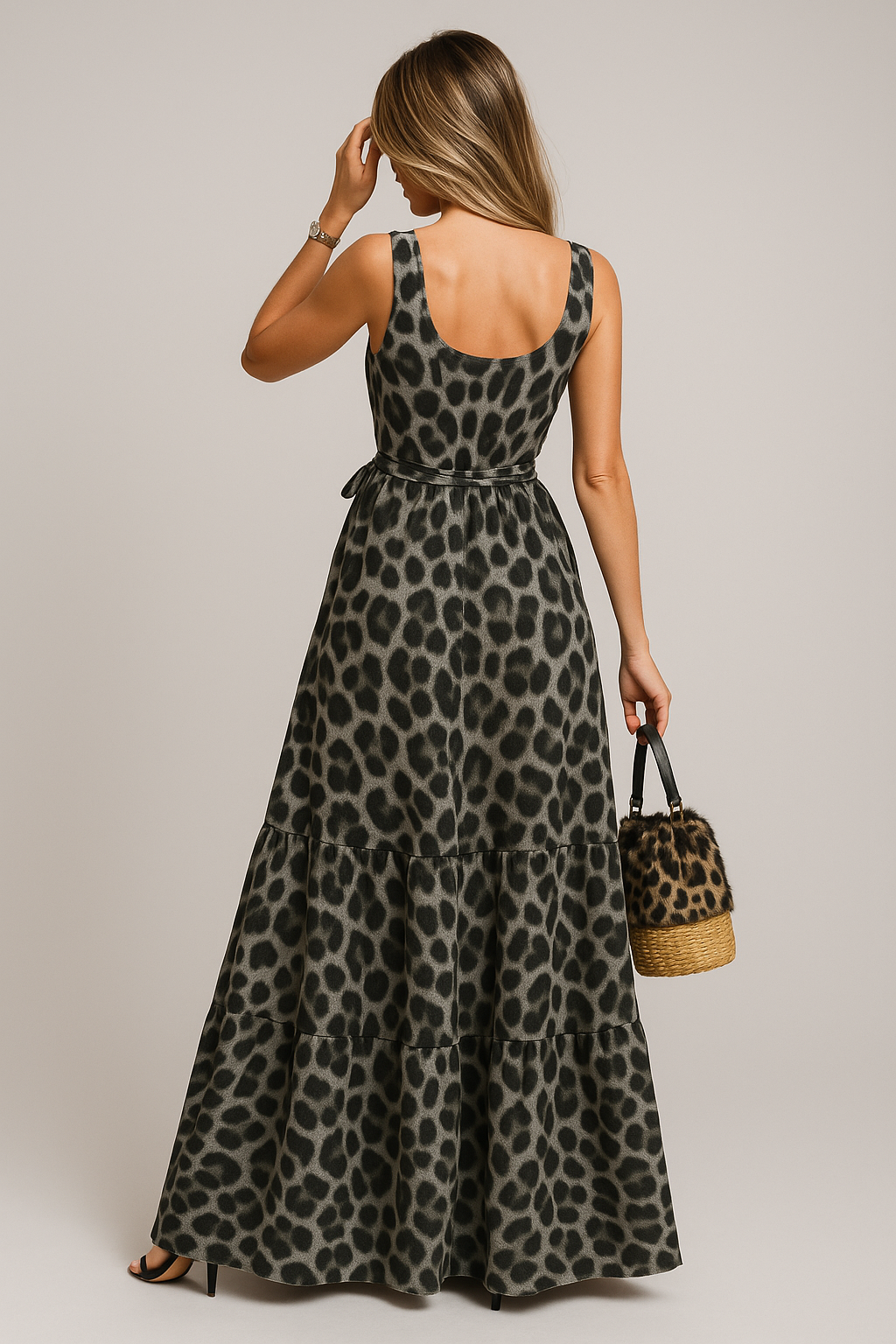 Vestido Lully Longo sem Manga Fluído - Oncinha Black Friday