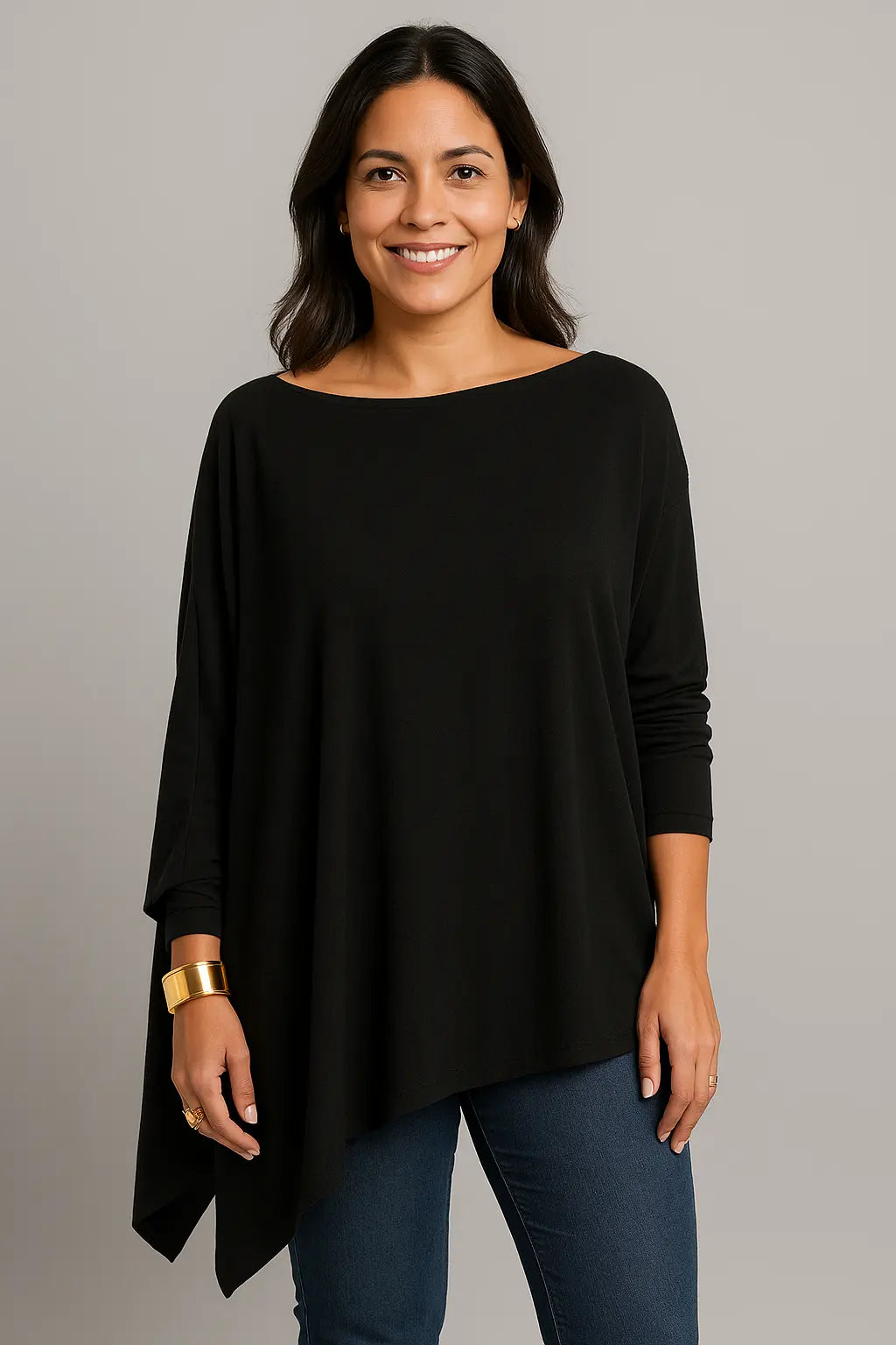 Blusa Jade Manga Longa Atemporal