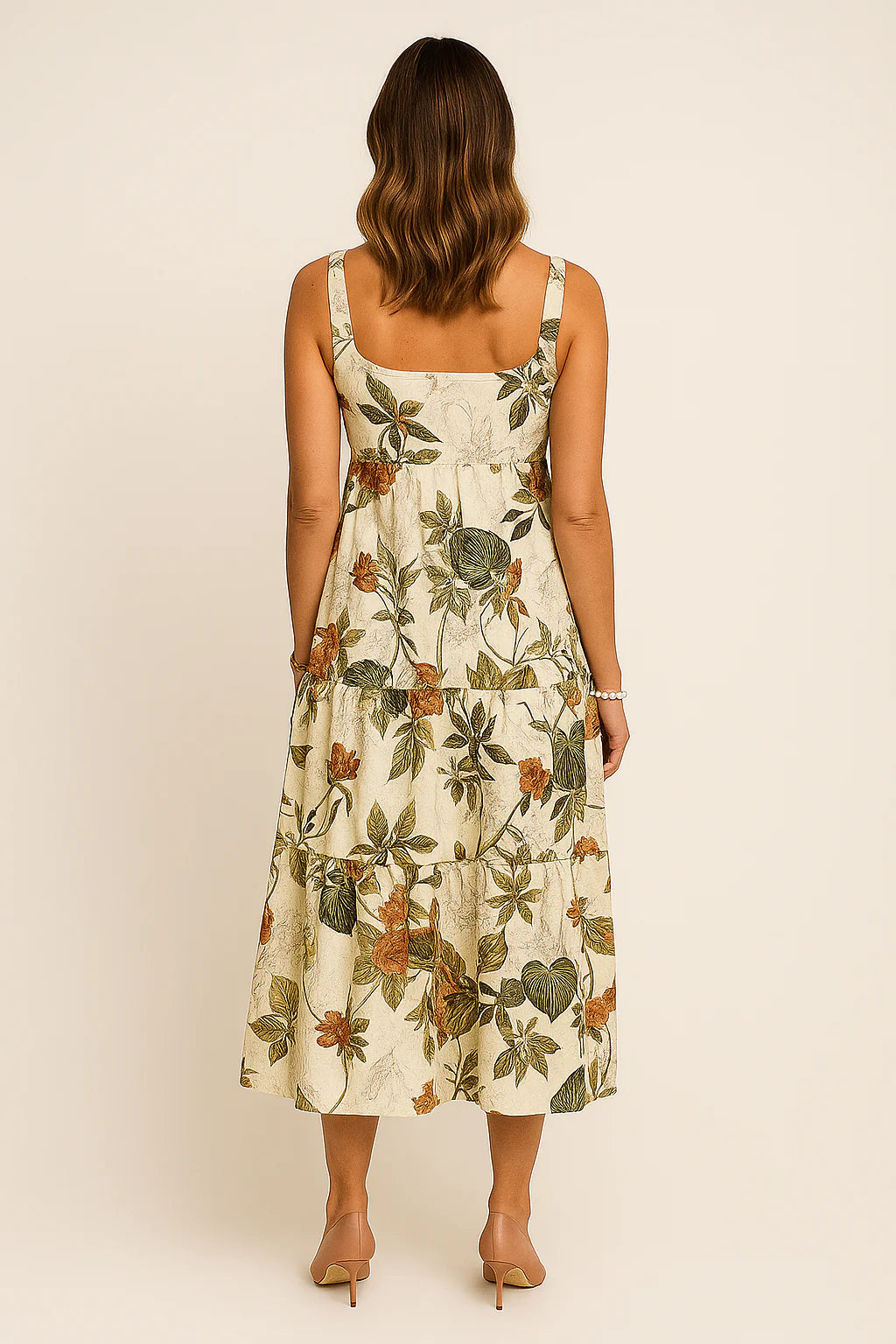 Vestido Flora Longo sem Mangas Black Friday