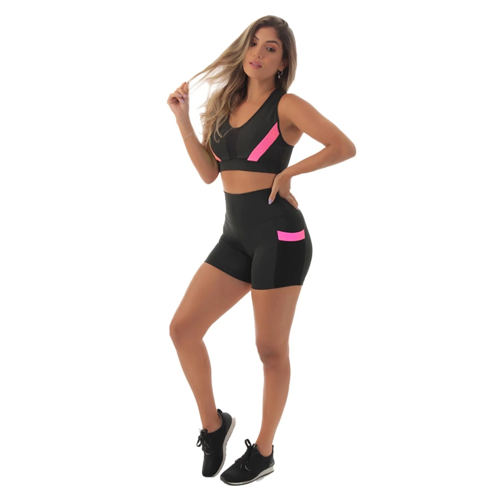 Conjunto Fitness Fristyle Short E Top Academia