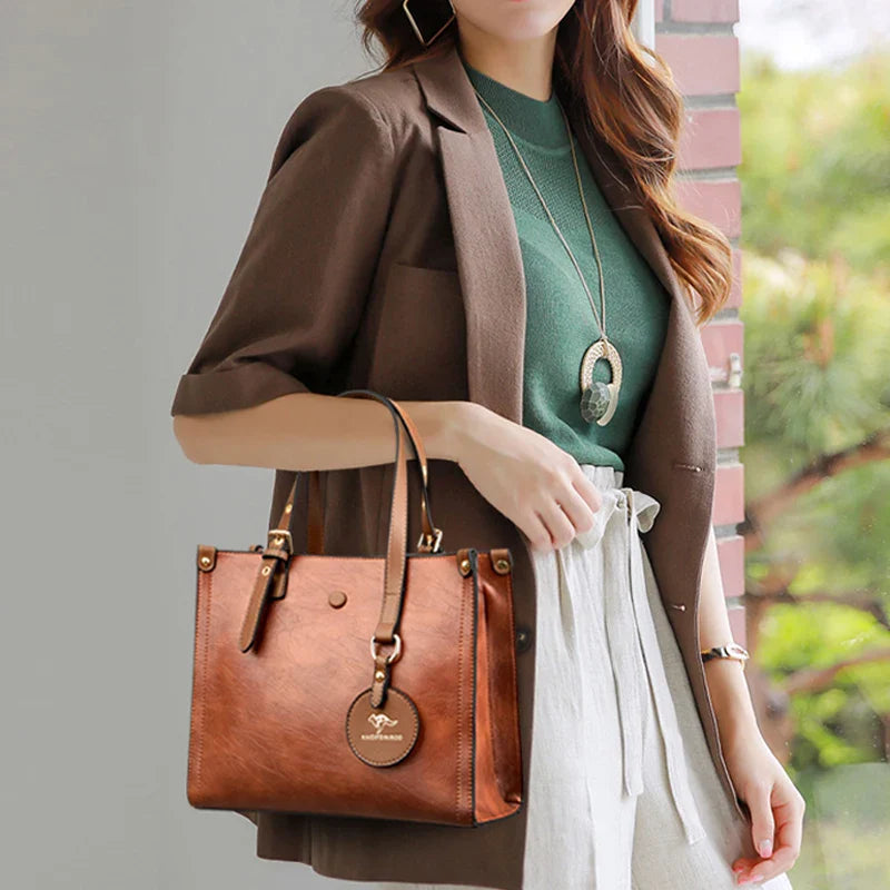 Bolsa de Couro Feminino Vintage