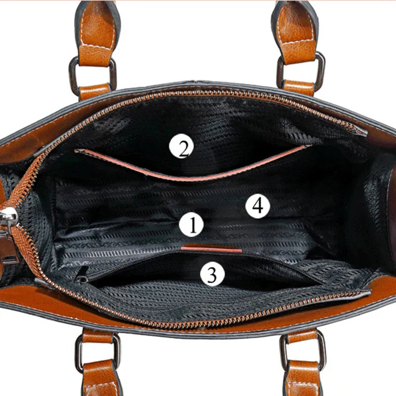 Bolsa de Couro Feminino com Alça Dupla