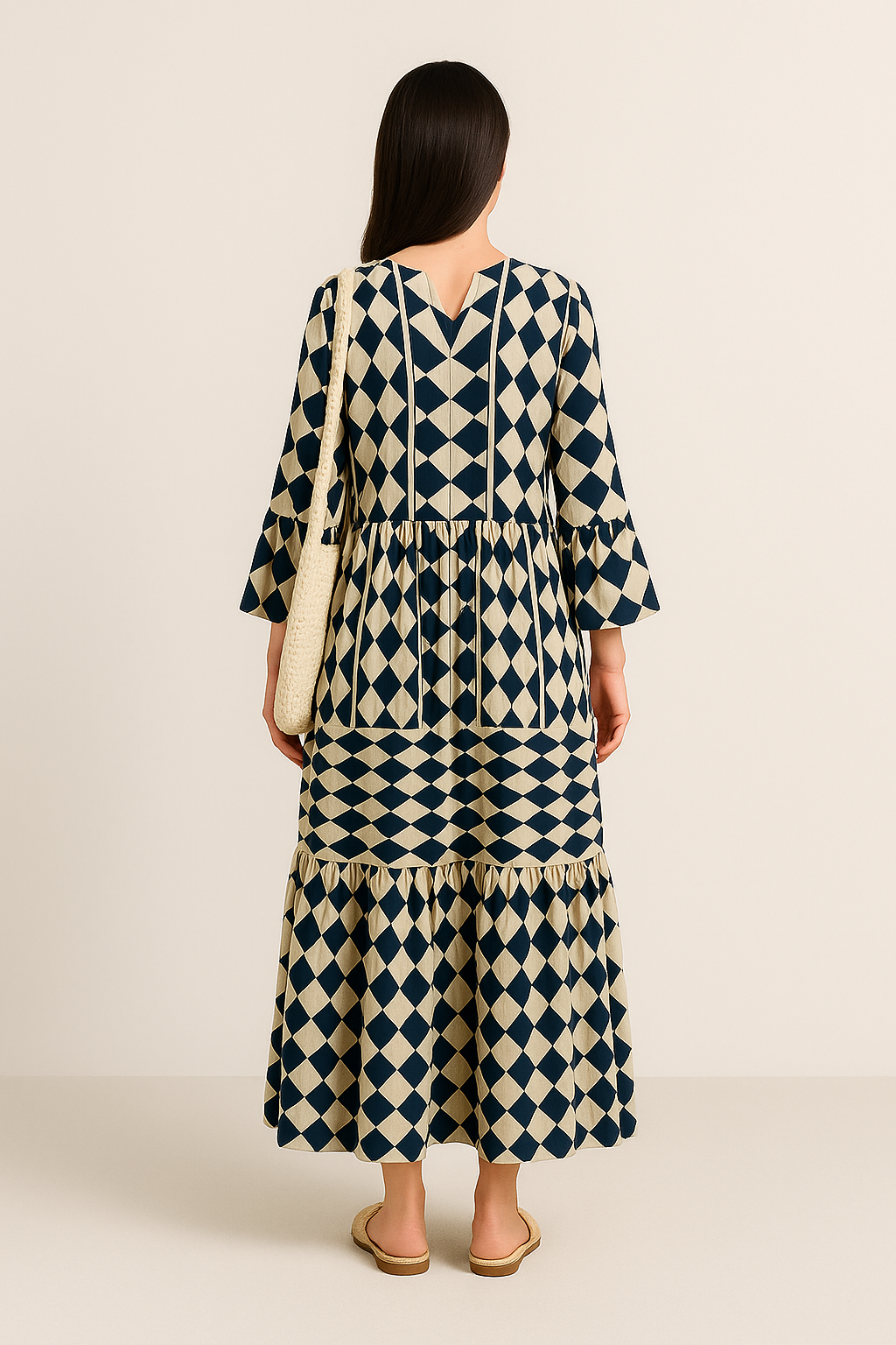 Vestido Longuete™ Tecido Leve Estiloso e Moderno Black Friday