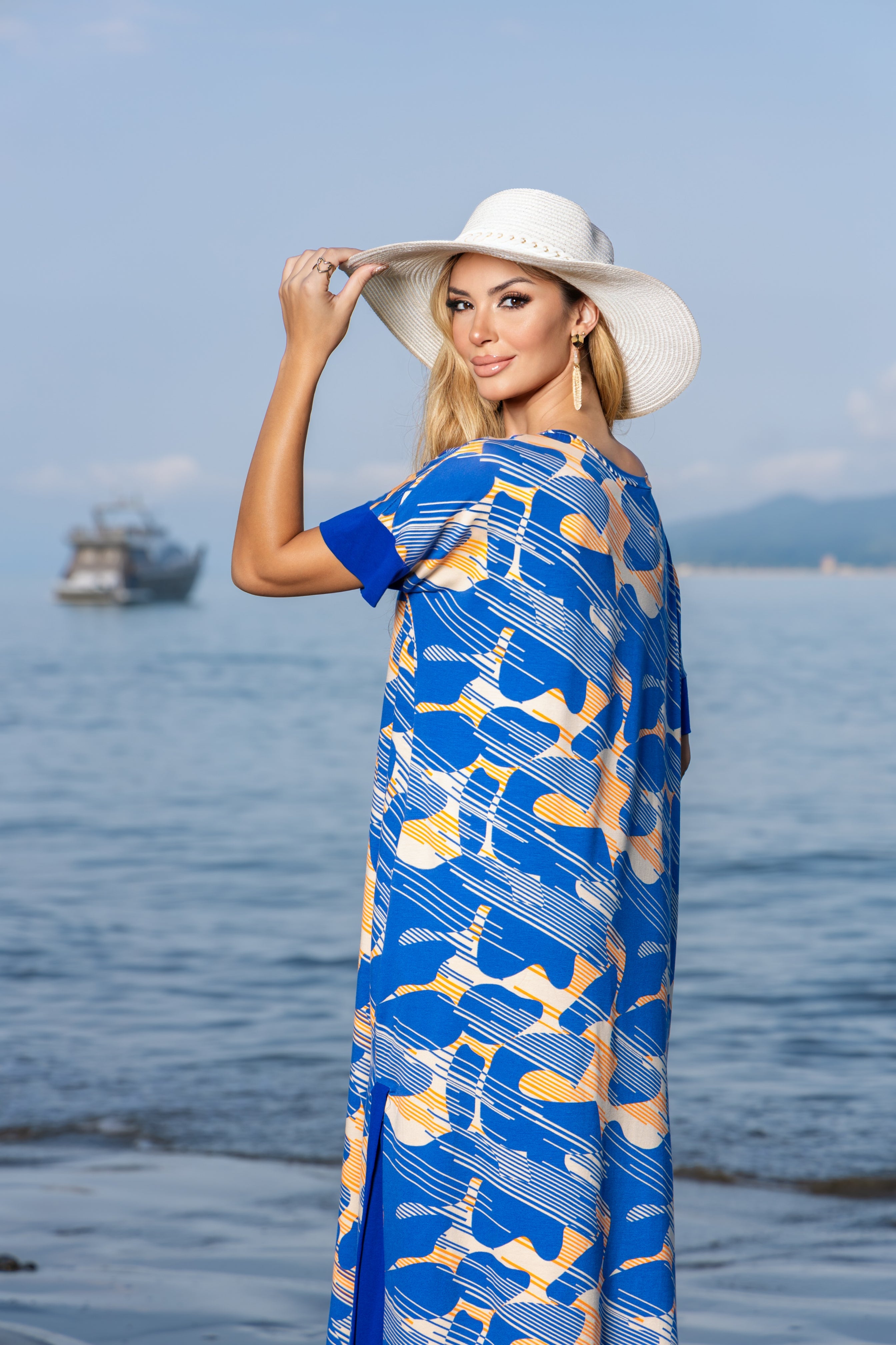 Vestido Longo Soltinho Estampado - Malha Premium