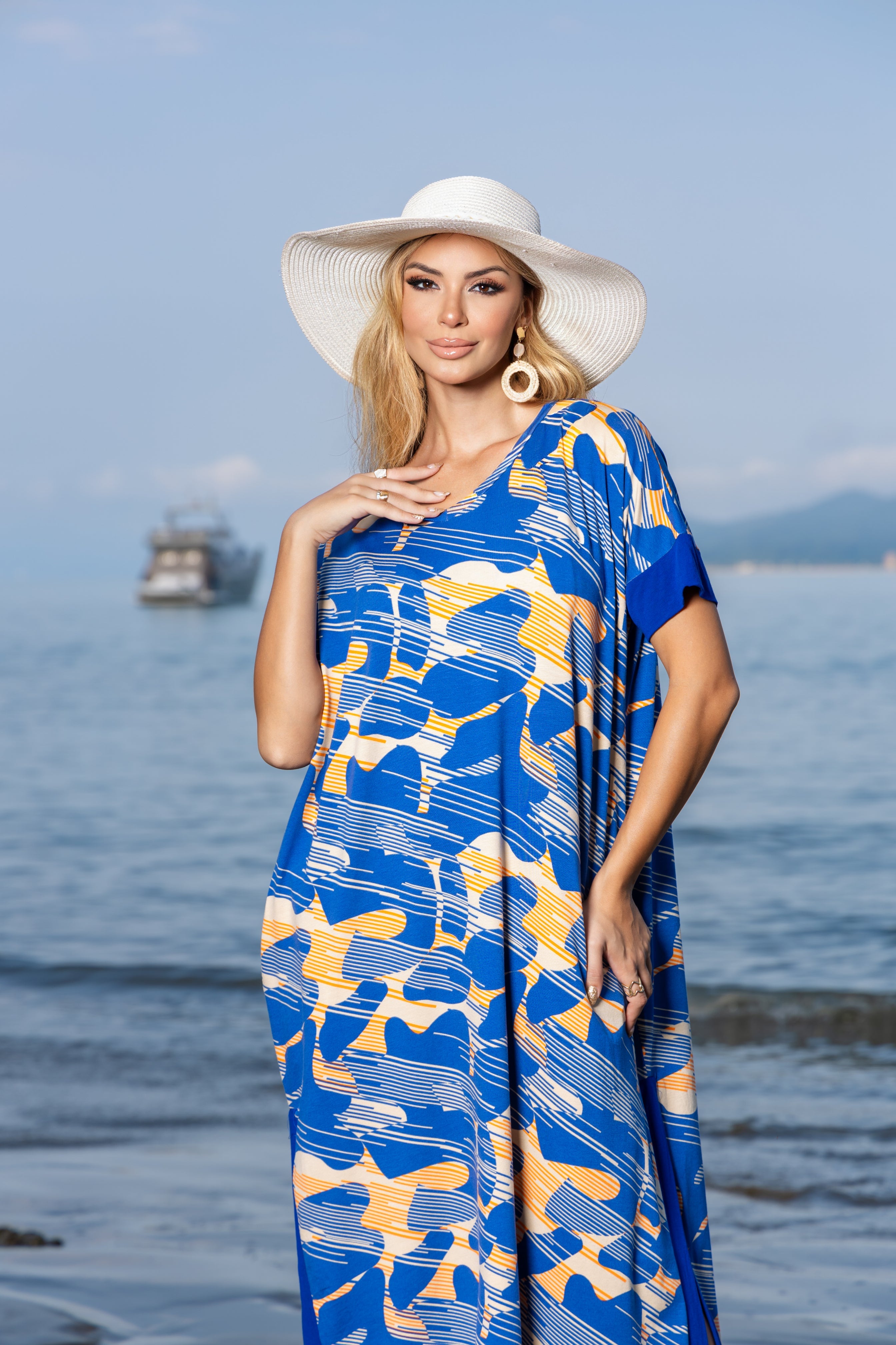 Vestido Longo Soltinho Estampado - Malha Premium