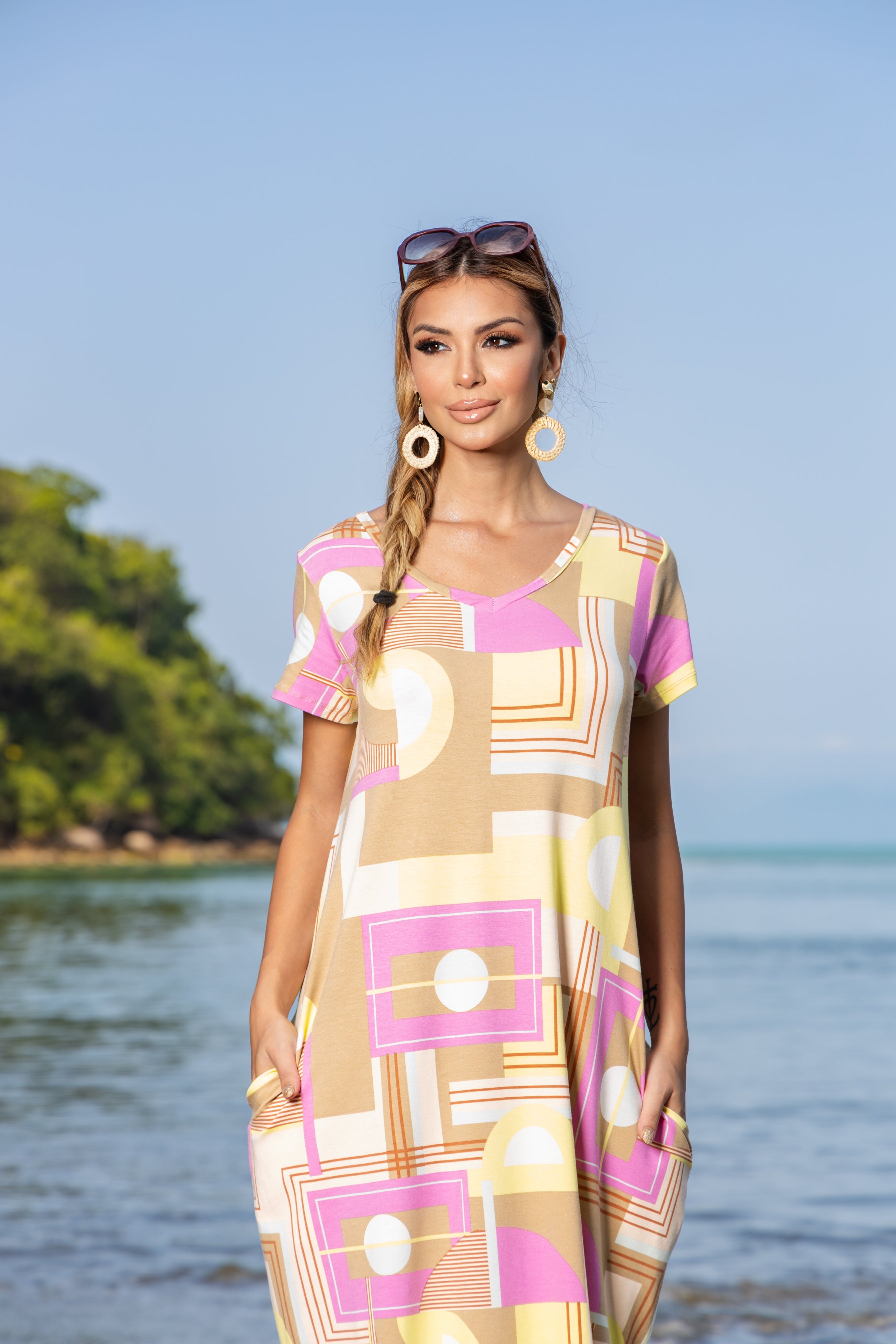 Vestido Longo Soltinho Estampado - Malha Premium