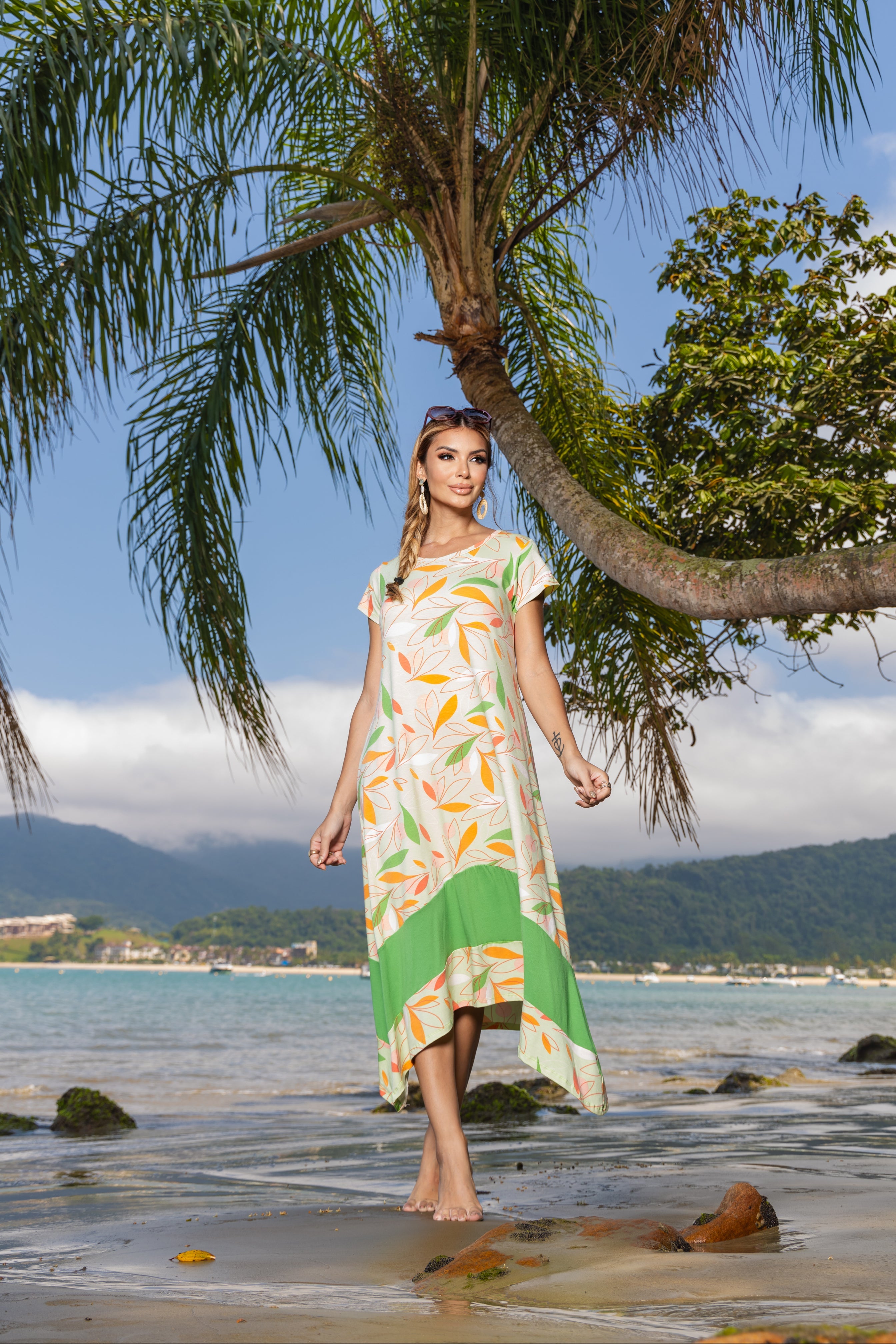 Vestido Longo Soltinho Estampado - Malha Premium