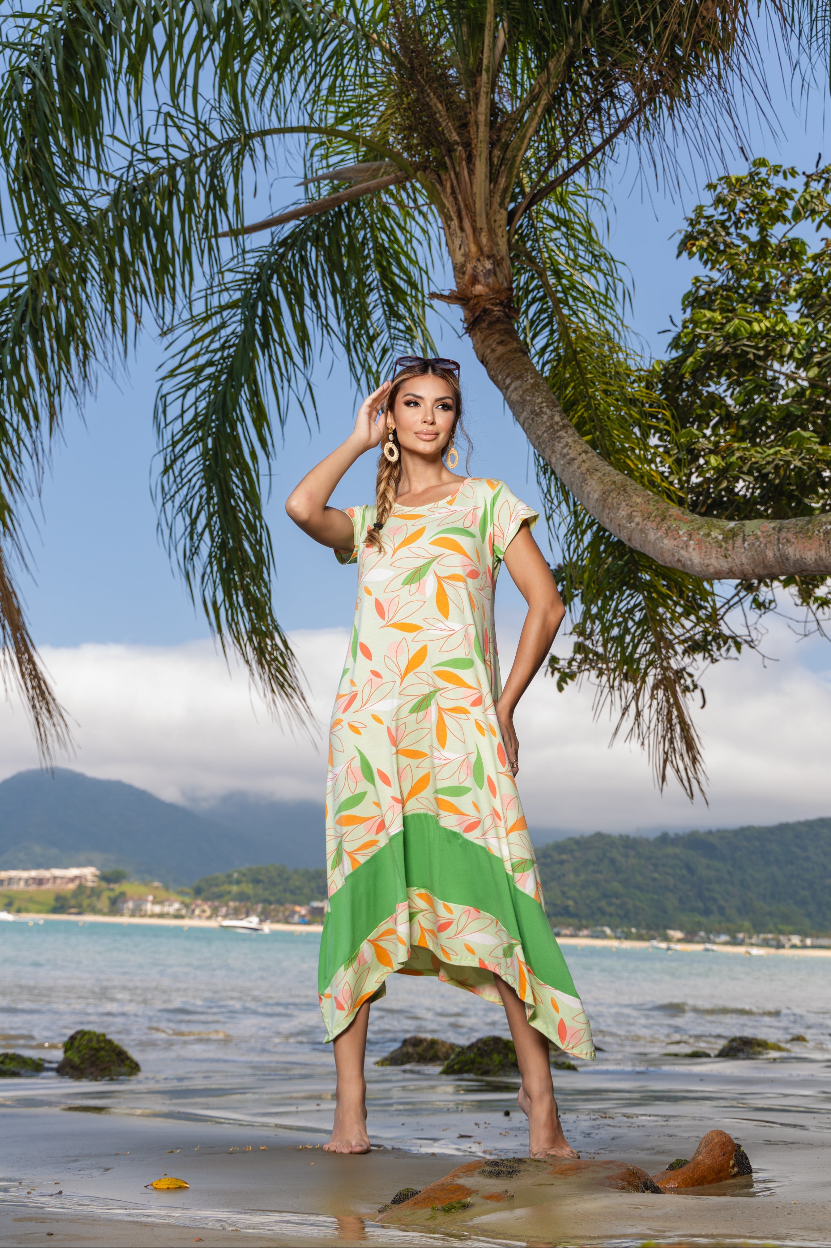 Vestido Longo Soltinho Estampado - Malha Premium