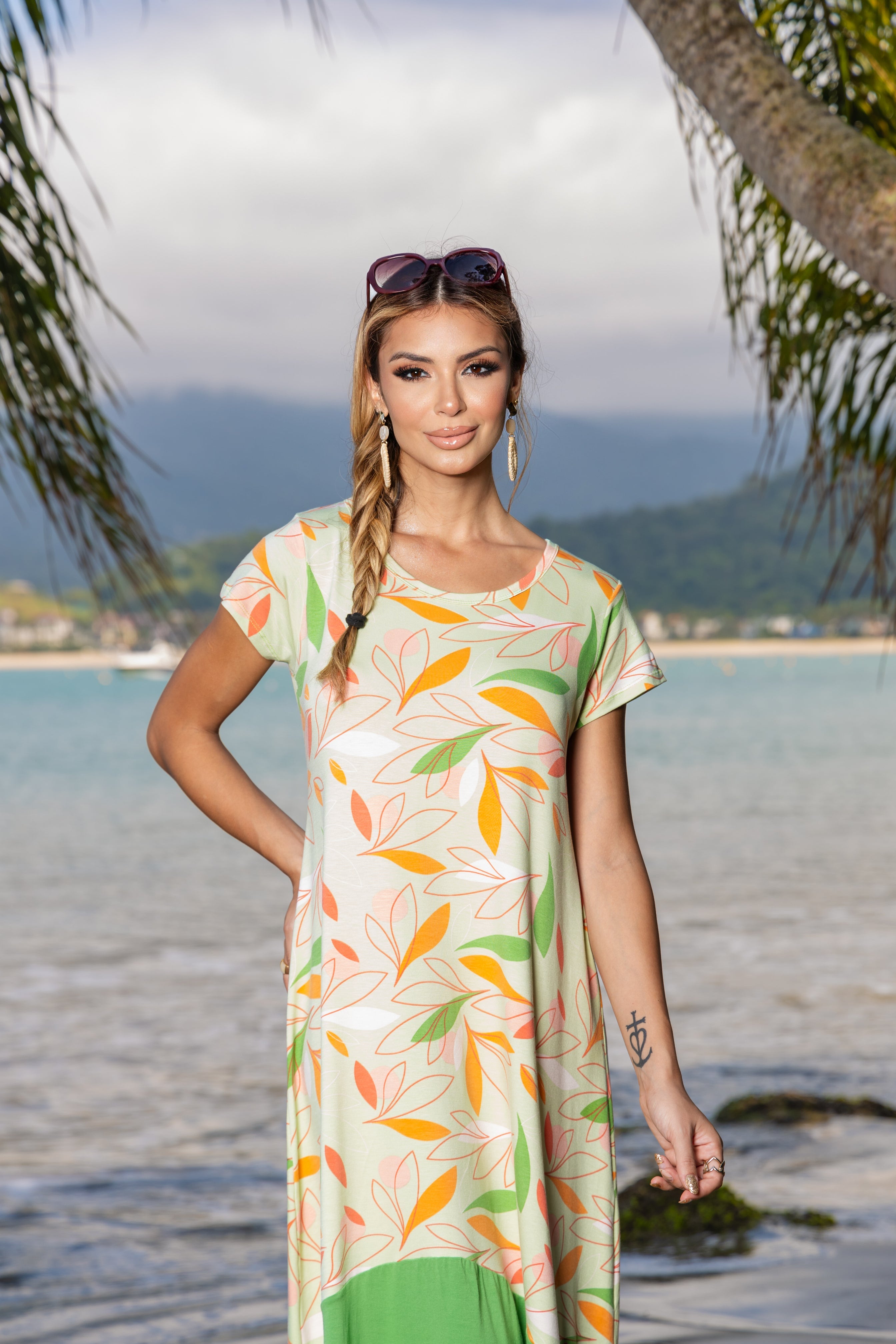 Vestido Longo Soltinho Estampado - Malha Premium