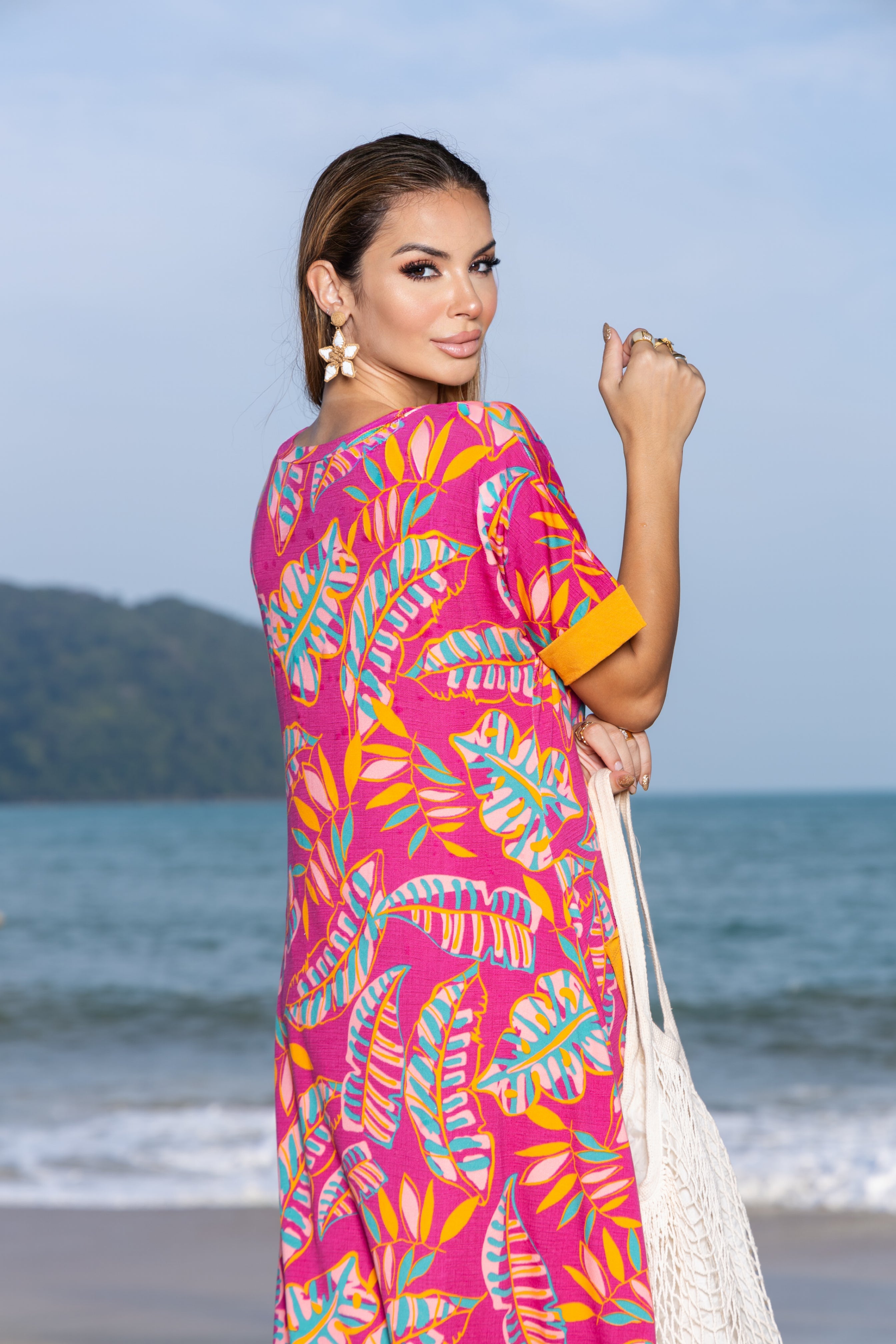Vestido Longo Soltinho Estampado - Malha Premium