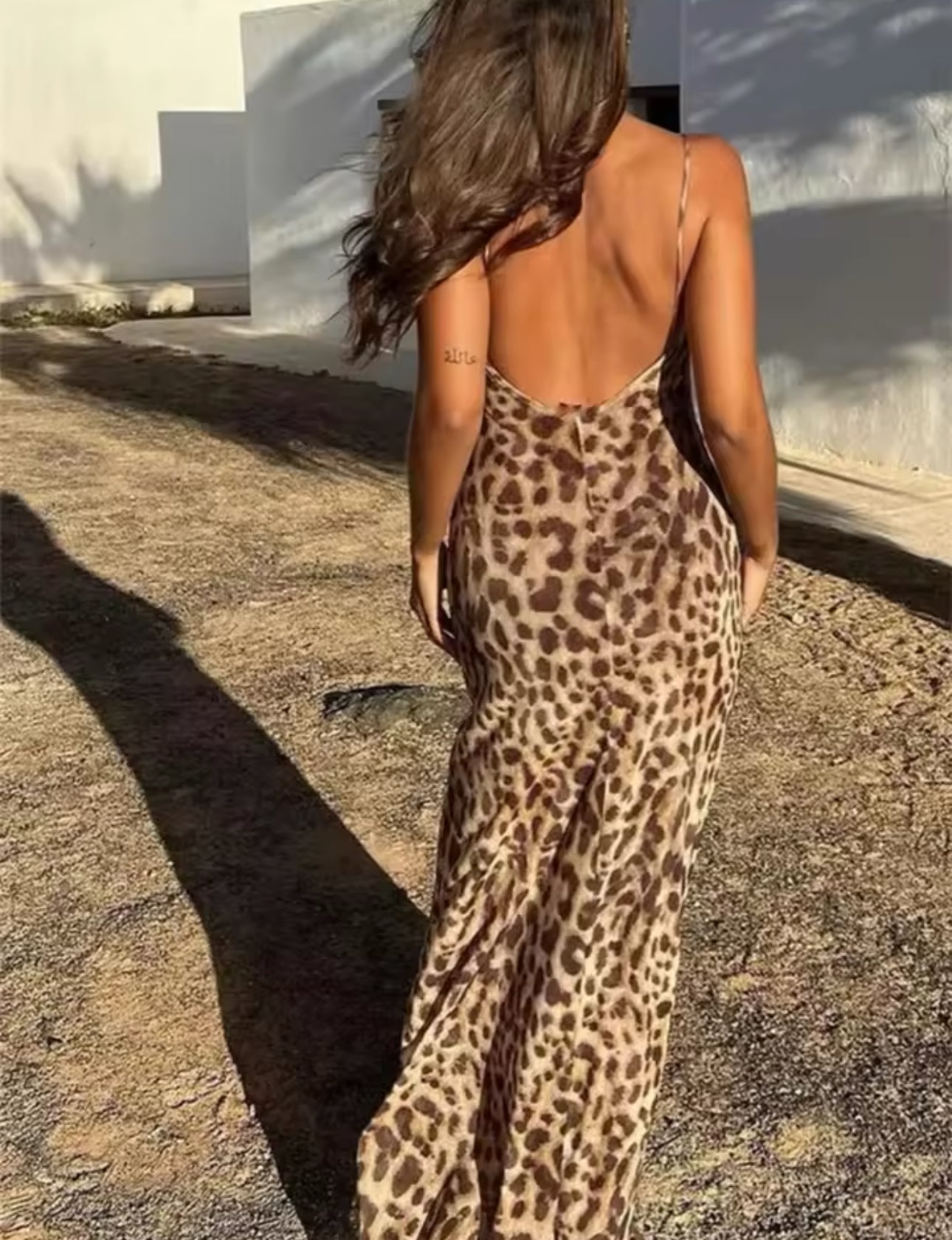 Vestido Longo Estampa Onça-Isa