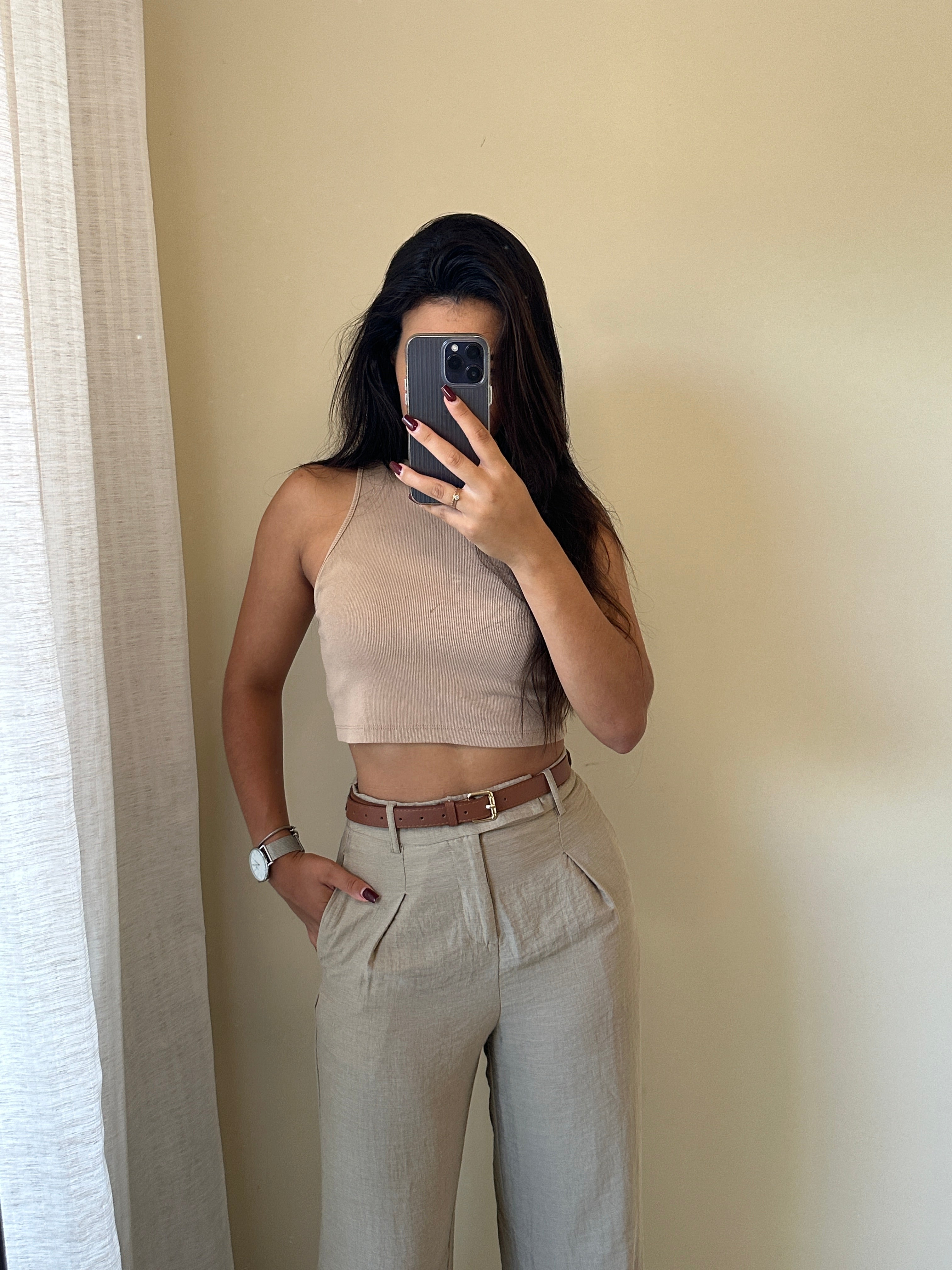 Calça Usy alfaiataria Mel