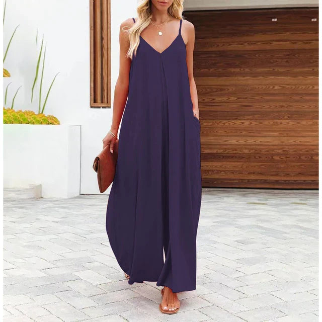 Macacão Soltinho sem Manga Feminino Monocromático