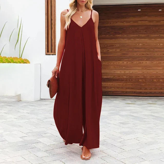 Macacão Soltinho sem Manga Feminino Monocromático