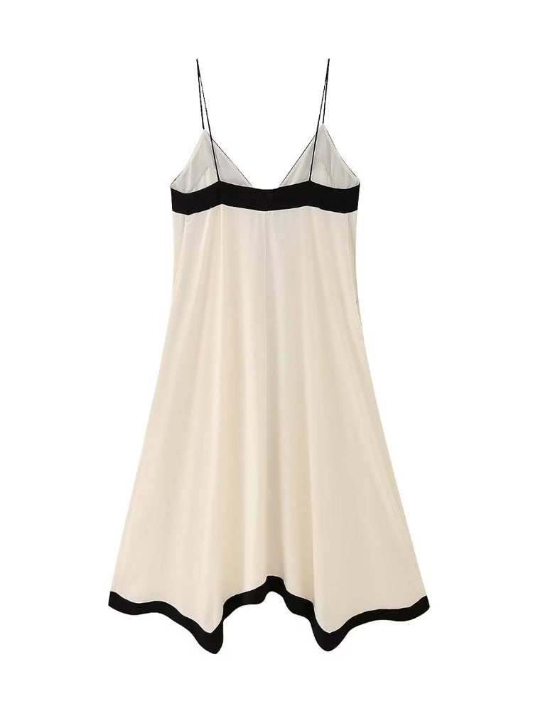 Vestido Verônica Alças Finas e Decote V em 2 Cores Black Friday