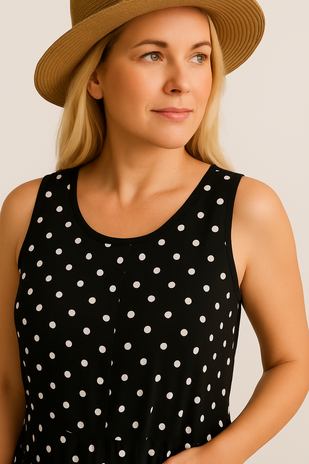 Vestido Simony Sem Mangas e Saia 3 Marias Black Friday