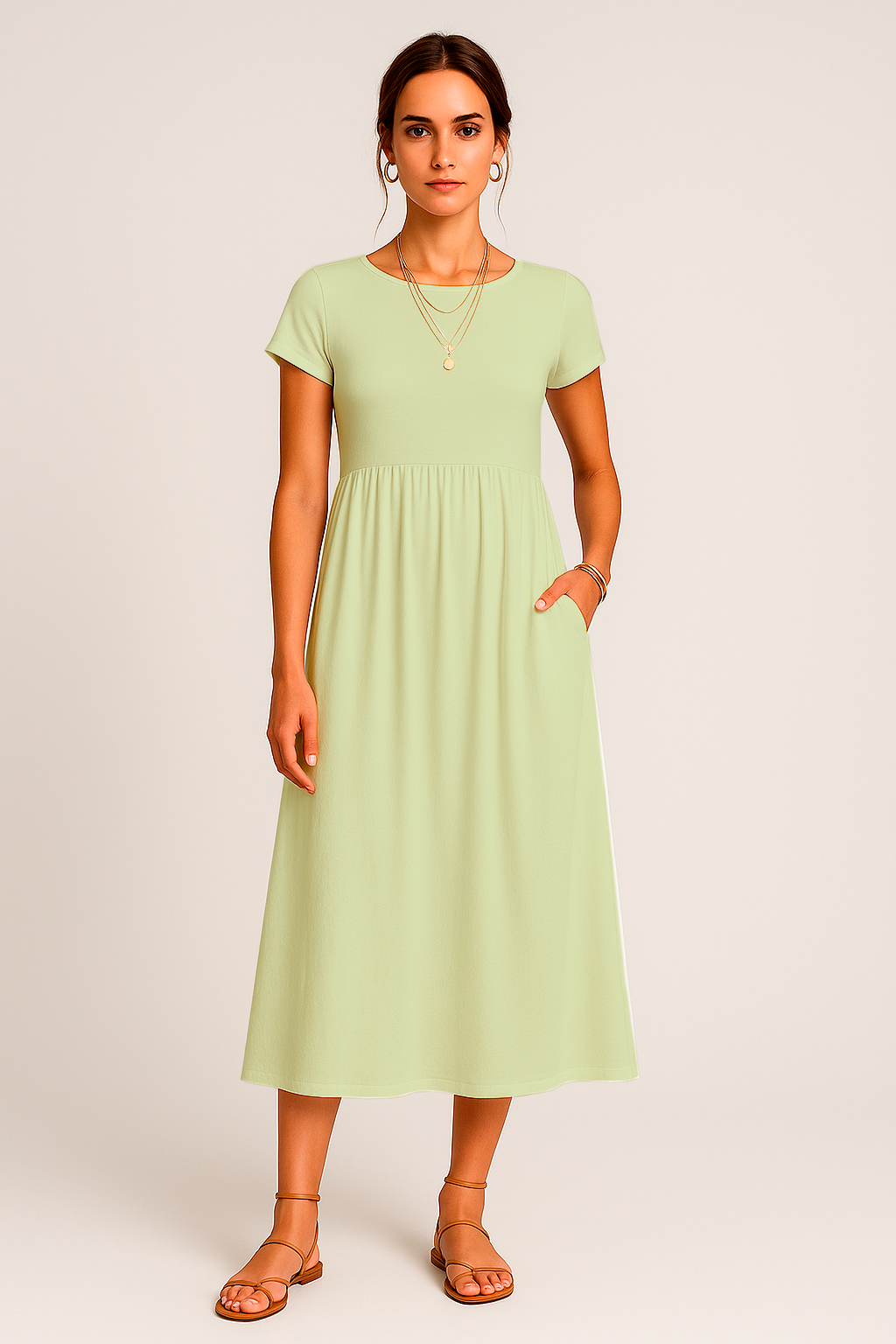 Vestido Alice Midi e Manga Curta Black Friday