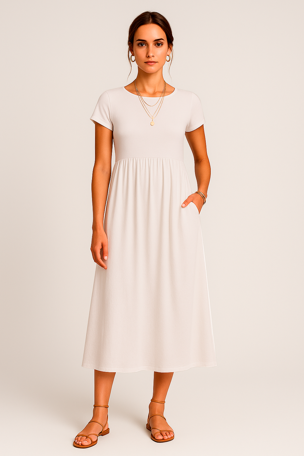 Vestido Alice Midi e Manga Curta Black Friday