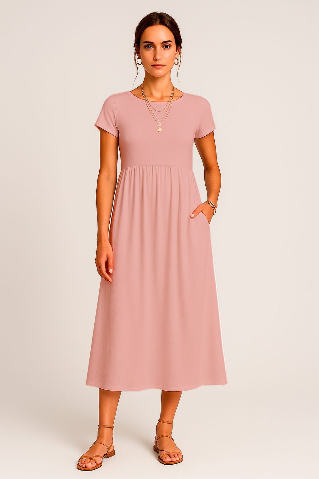 Vestido Alice Midi e Manga Curta Black Friday