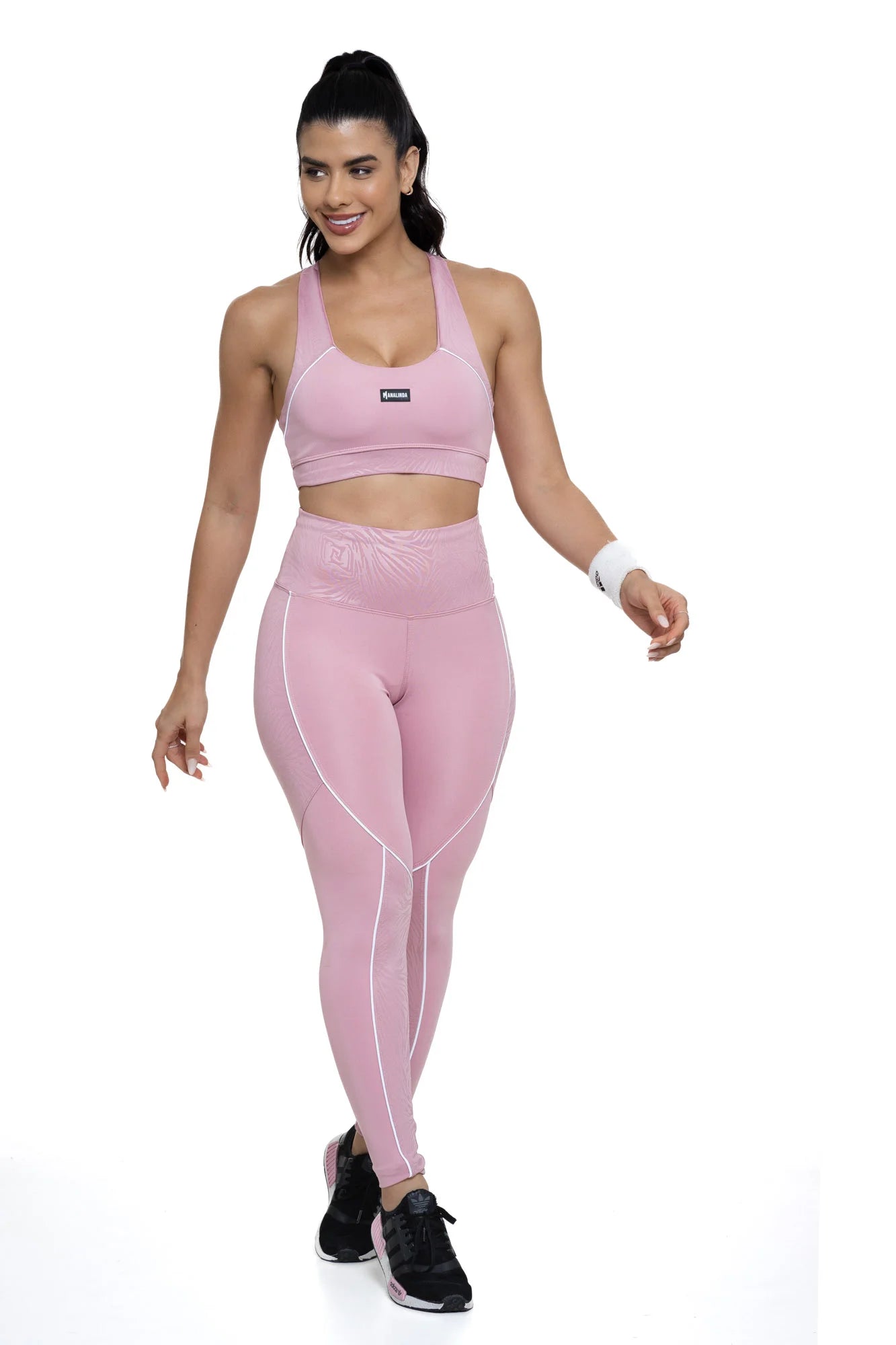 Conjunto de Academia Texturizado Action Rosa Claro