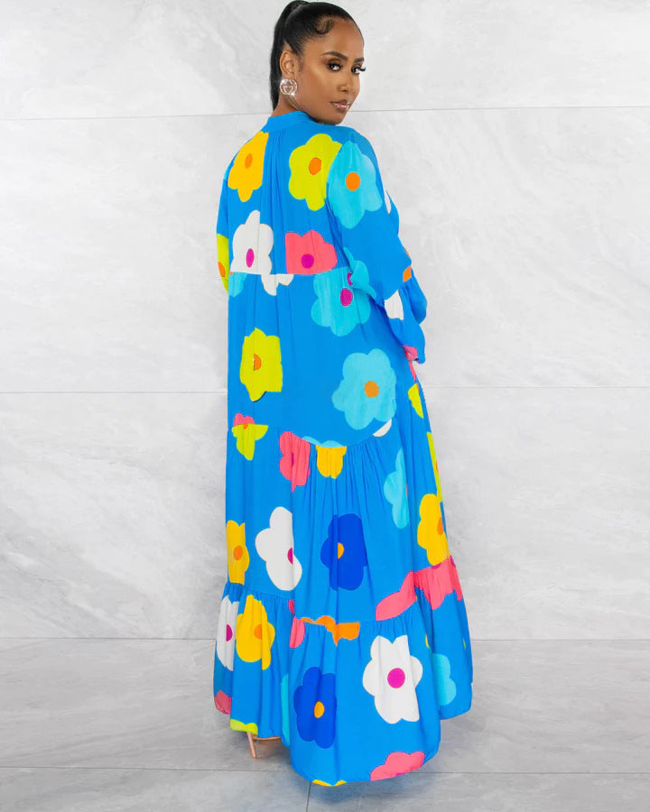 Vestido Estampado Flower Elegante