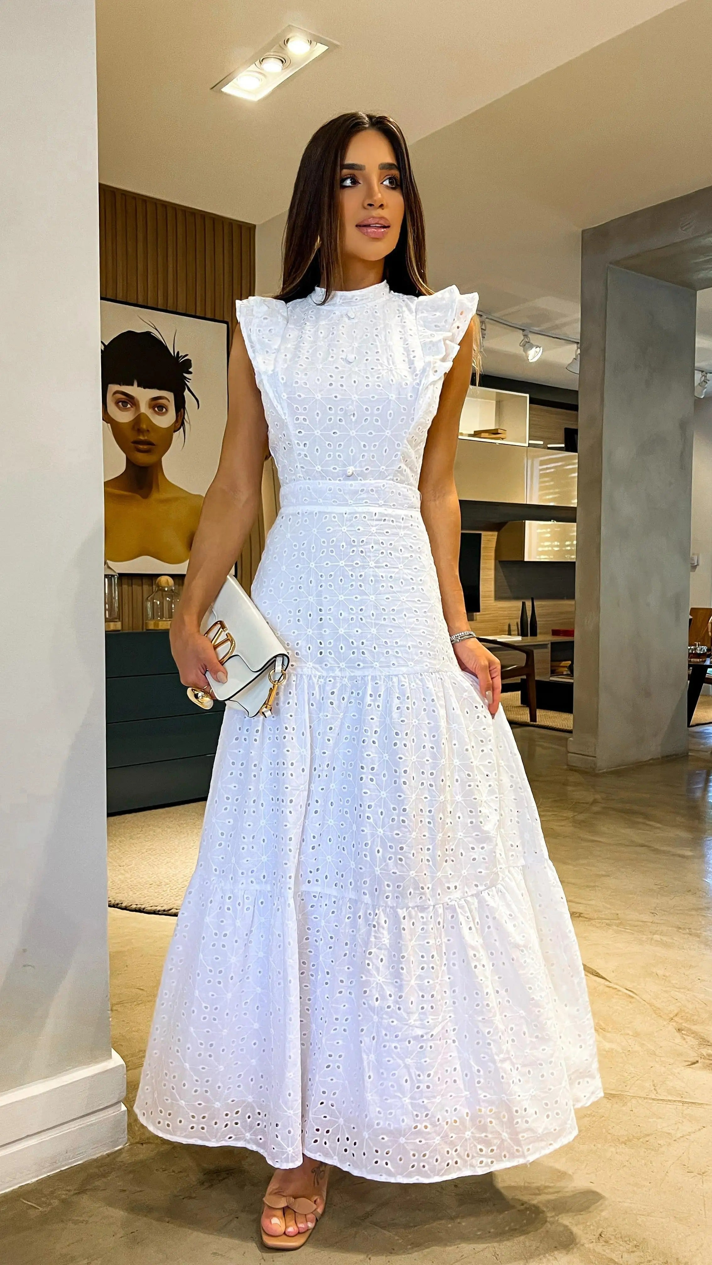 Vestido Amélia Elegante e Romântico