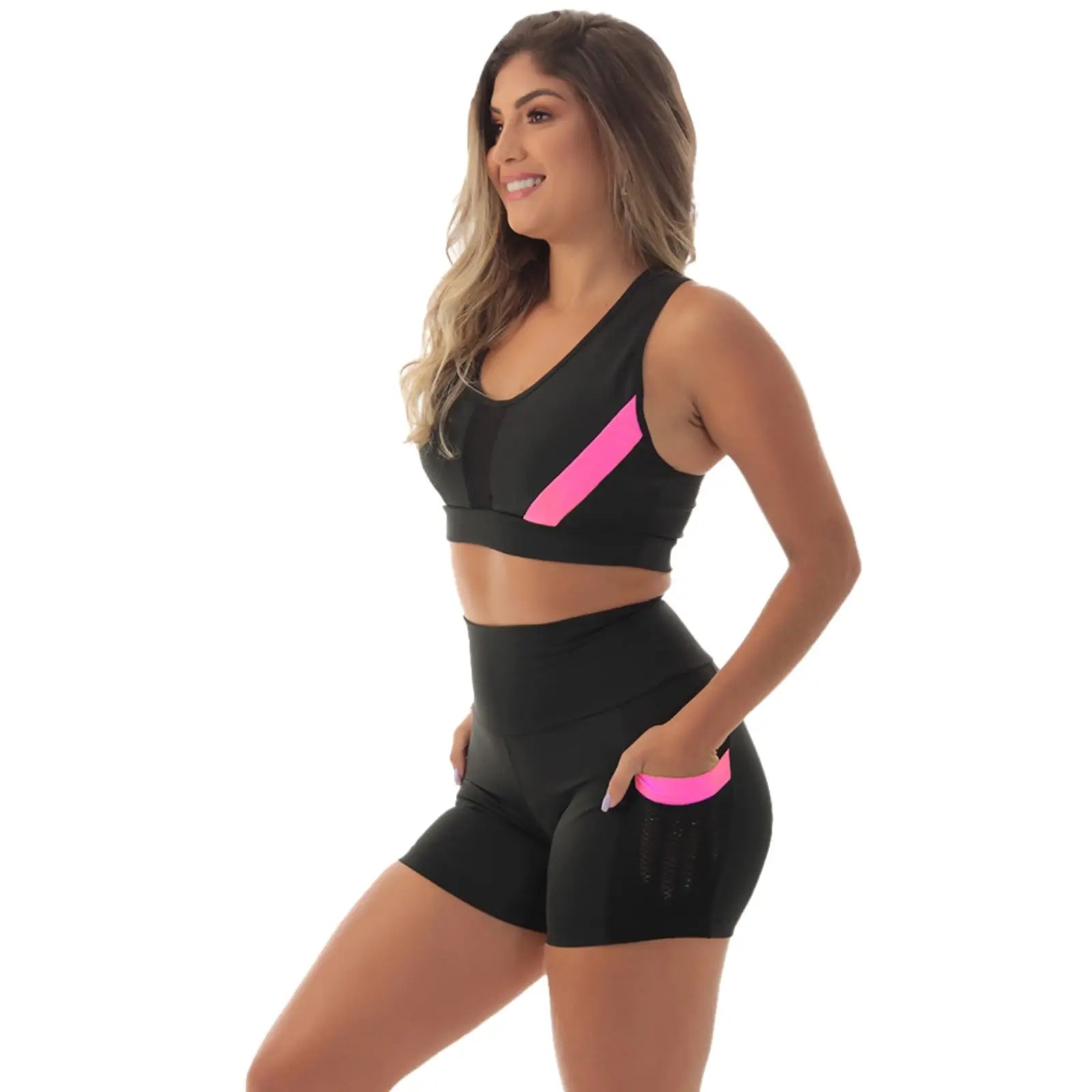 Conjunto Fitness Fristyle Short E Top Academia