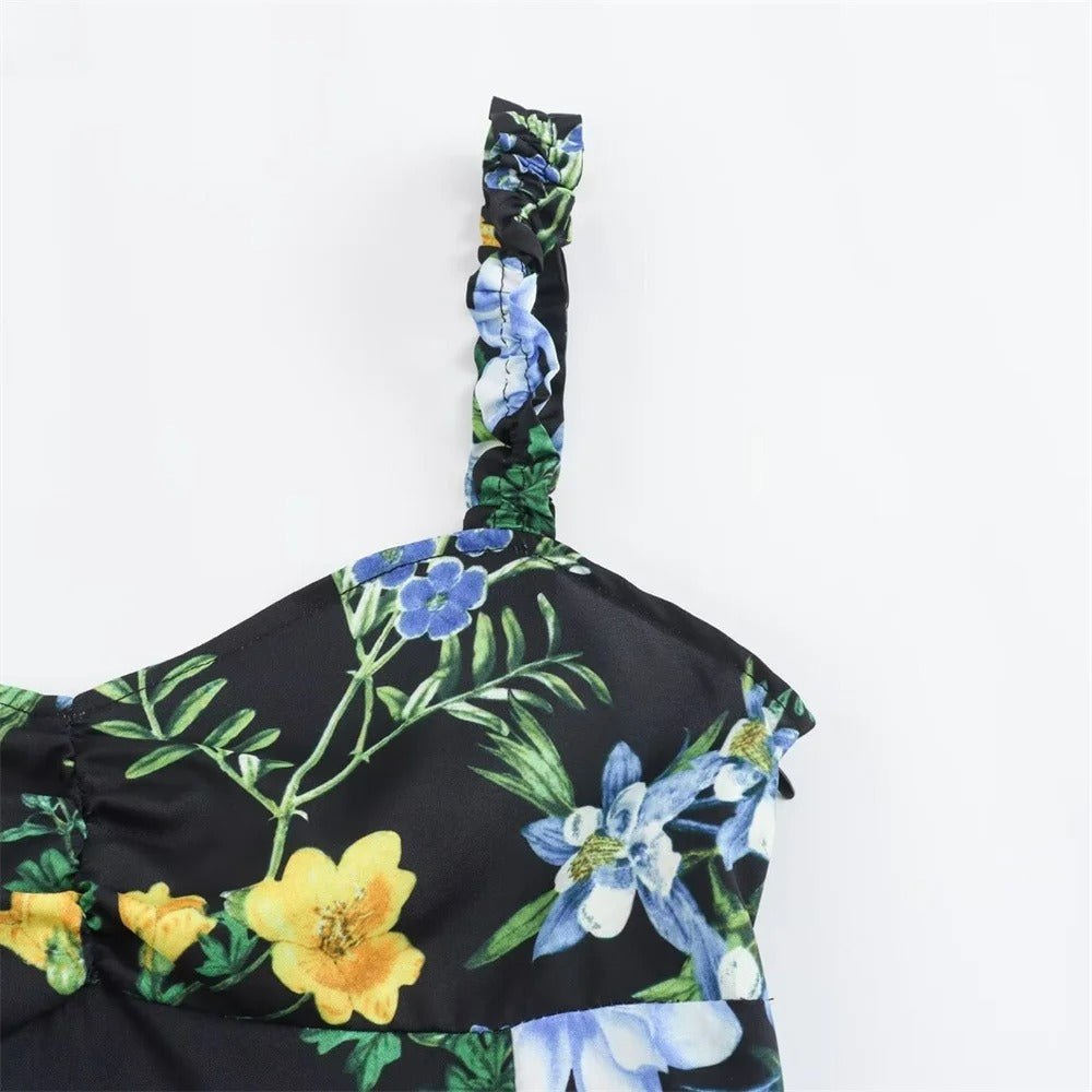 Vestido Lorena Floral Romântico e Vibrante