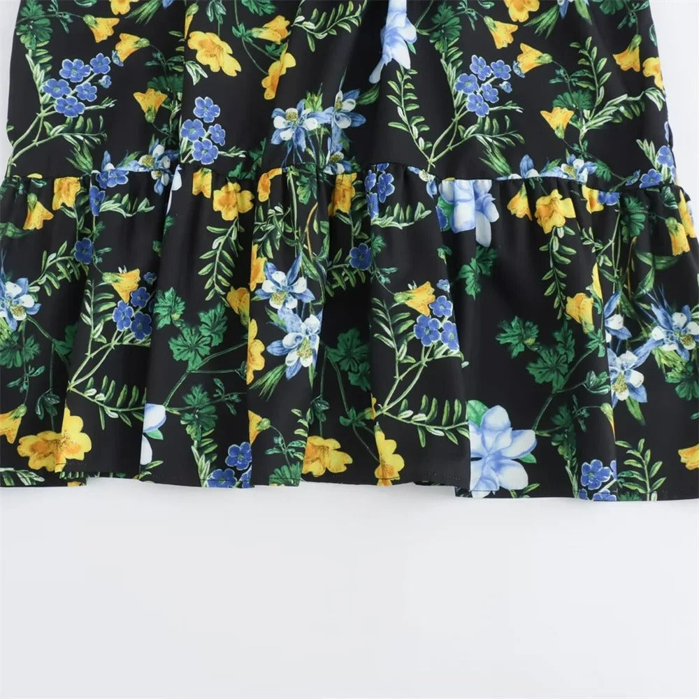 Vestido Lorena Floral Romântico e Vibrante