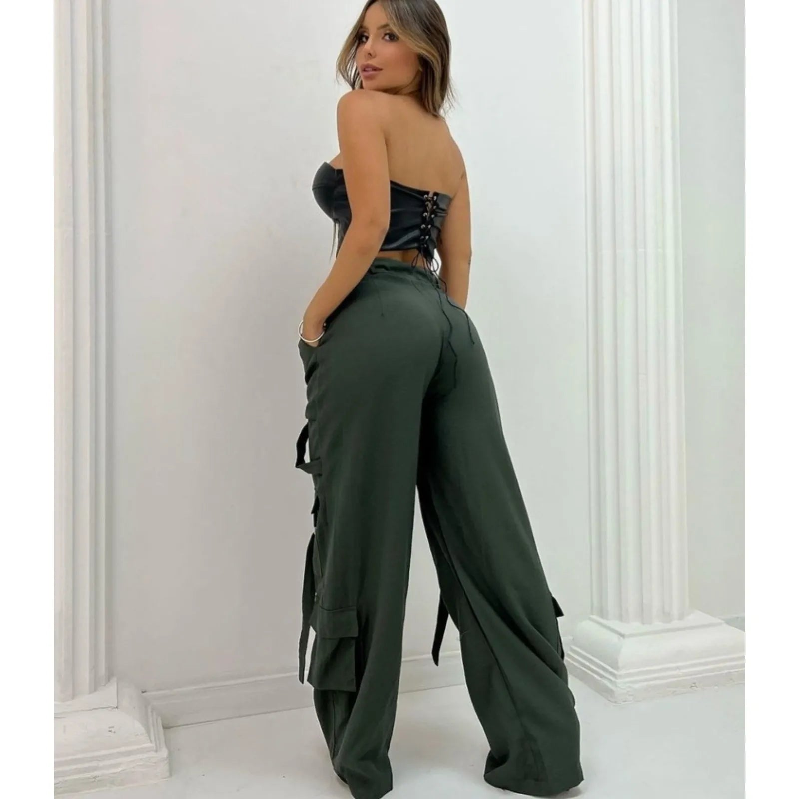 Calça-Cargo-Feminina-Zirta-Verde-Musgo