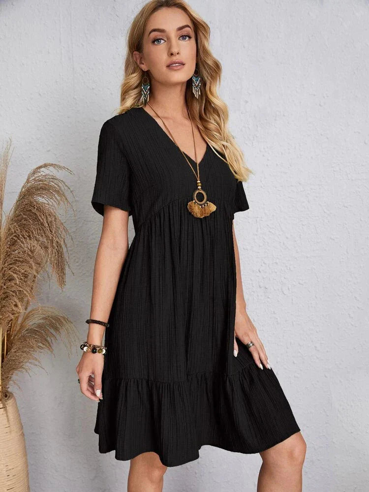 COMPRE 1 LEVE 2 - Vestido Casual Soltinho Midi de Verão Anne