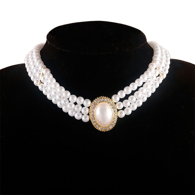 Colar-de-Perola-Feminino-Chocker-Dourado