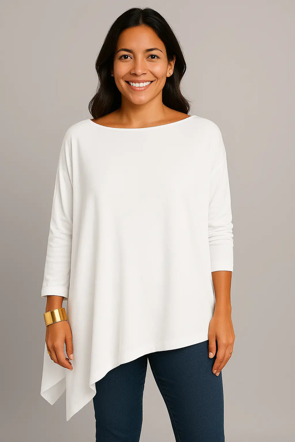 Blusa Jade  Manga Longa Atemporal