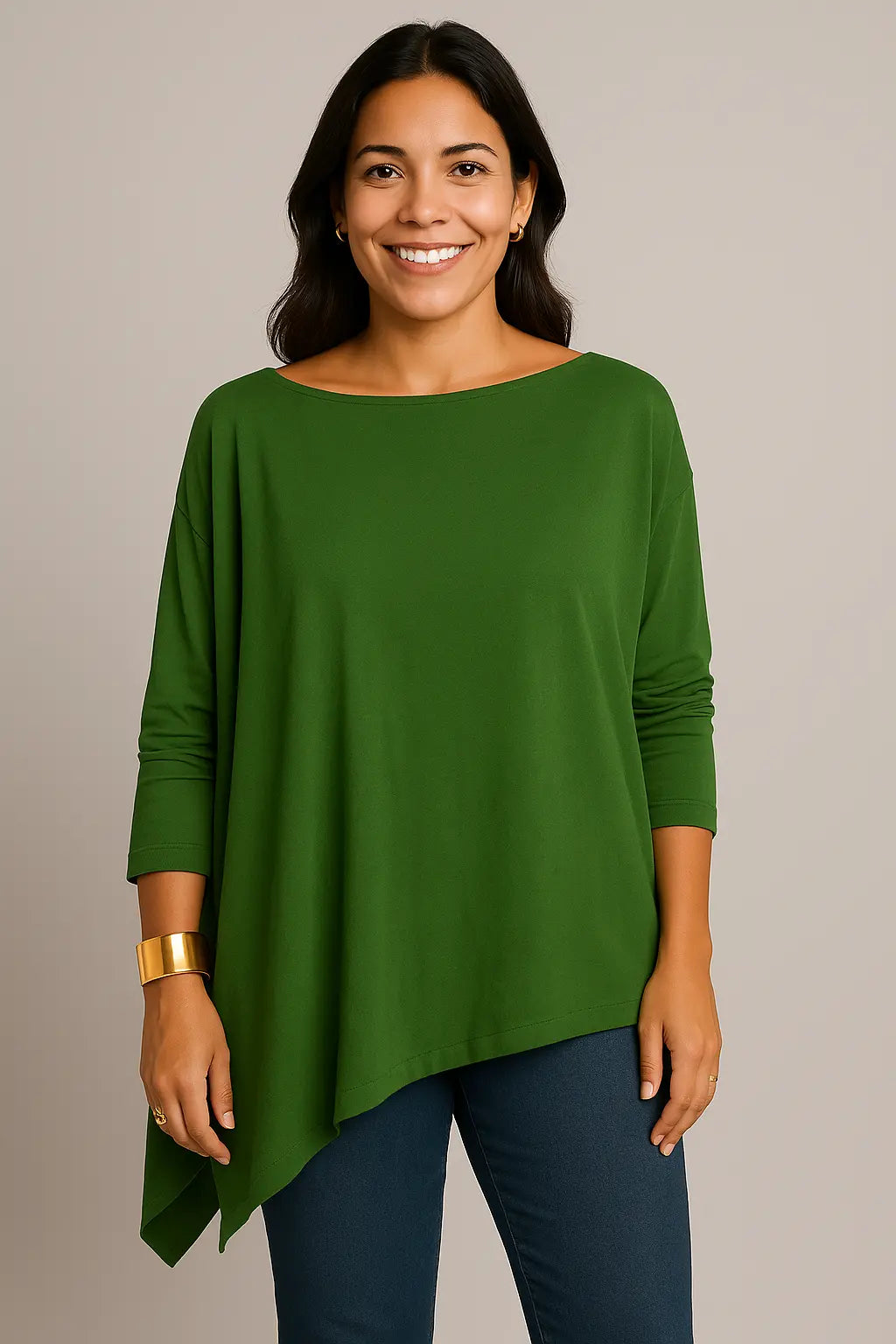 Blusa Jade  Manga Longa Atemporal