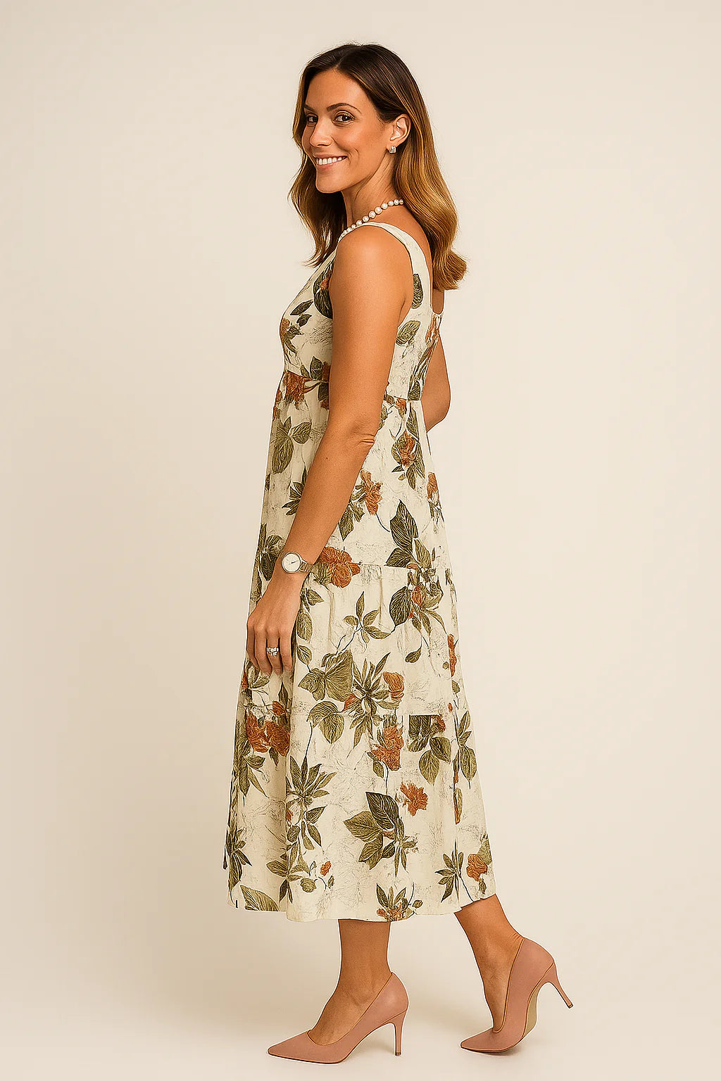 Vestido Flora Longo sem Mangas [Lançamento 2025]