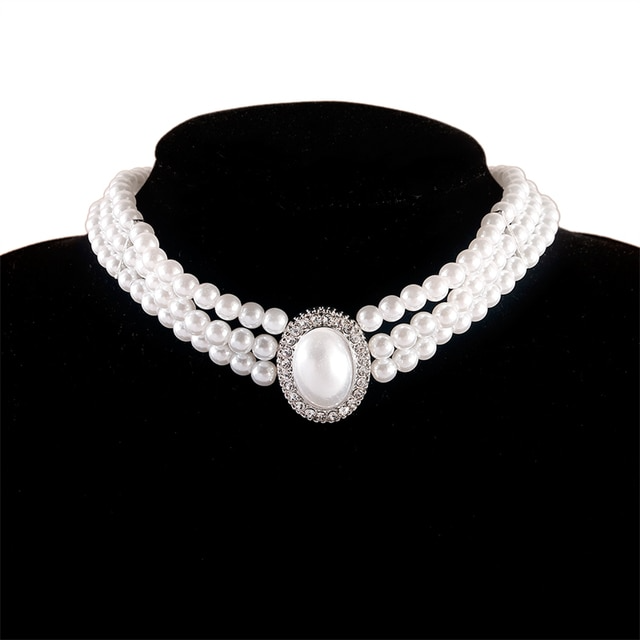 Colar-de-Perola-Feminino-Chocker-Prata