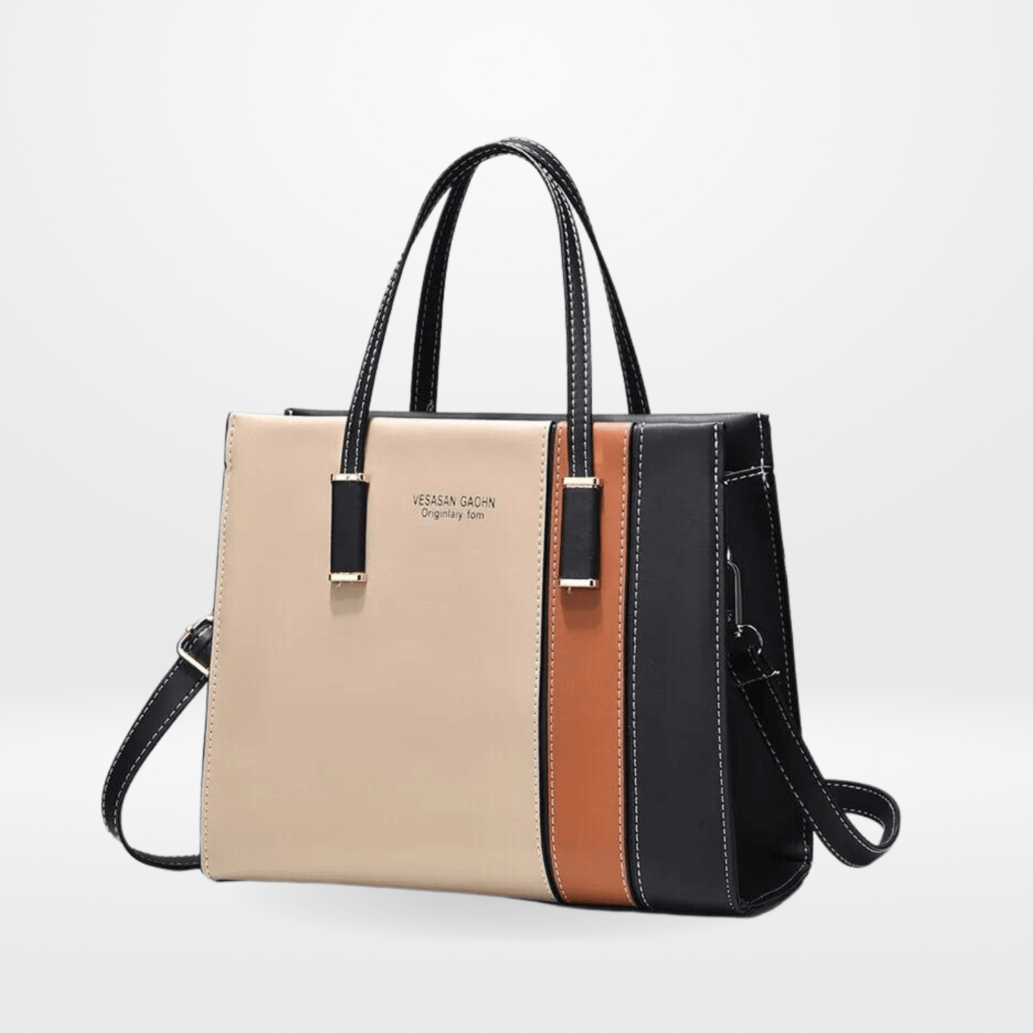 Bolsa de Couro Tricolor