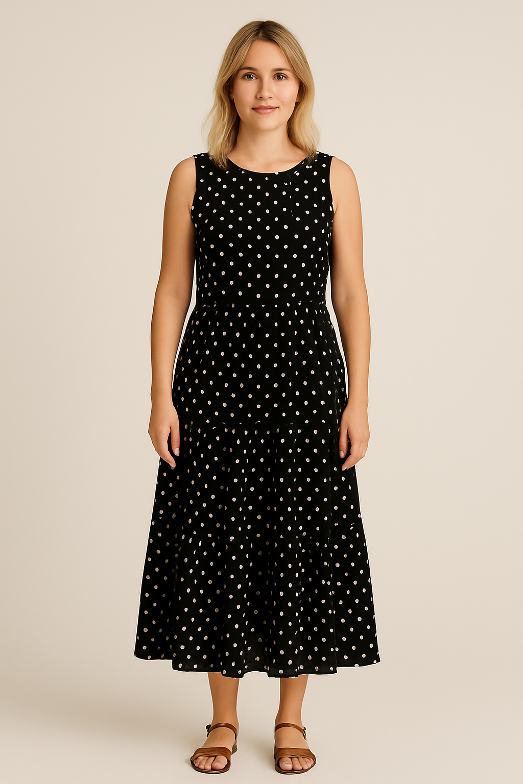 Vestido Simony Sem Mangas e Saia 3 Marias Black Friday