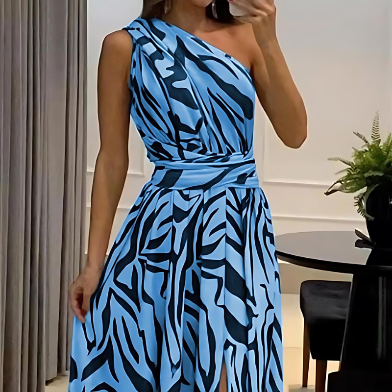 Vestido Mariana Longo Nula Manga e Fenda Frontal Black Friday