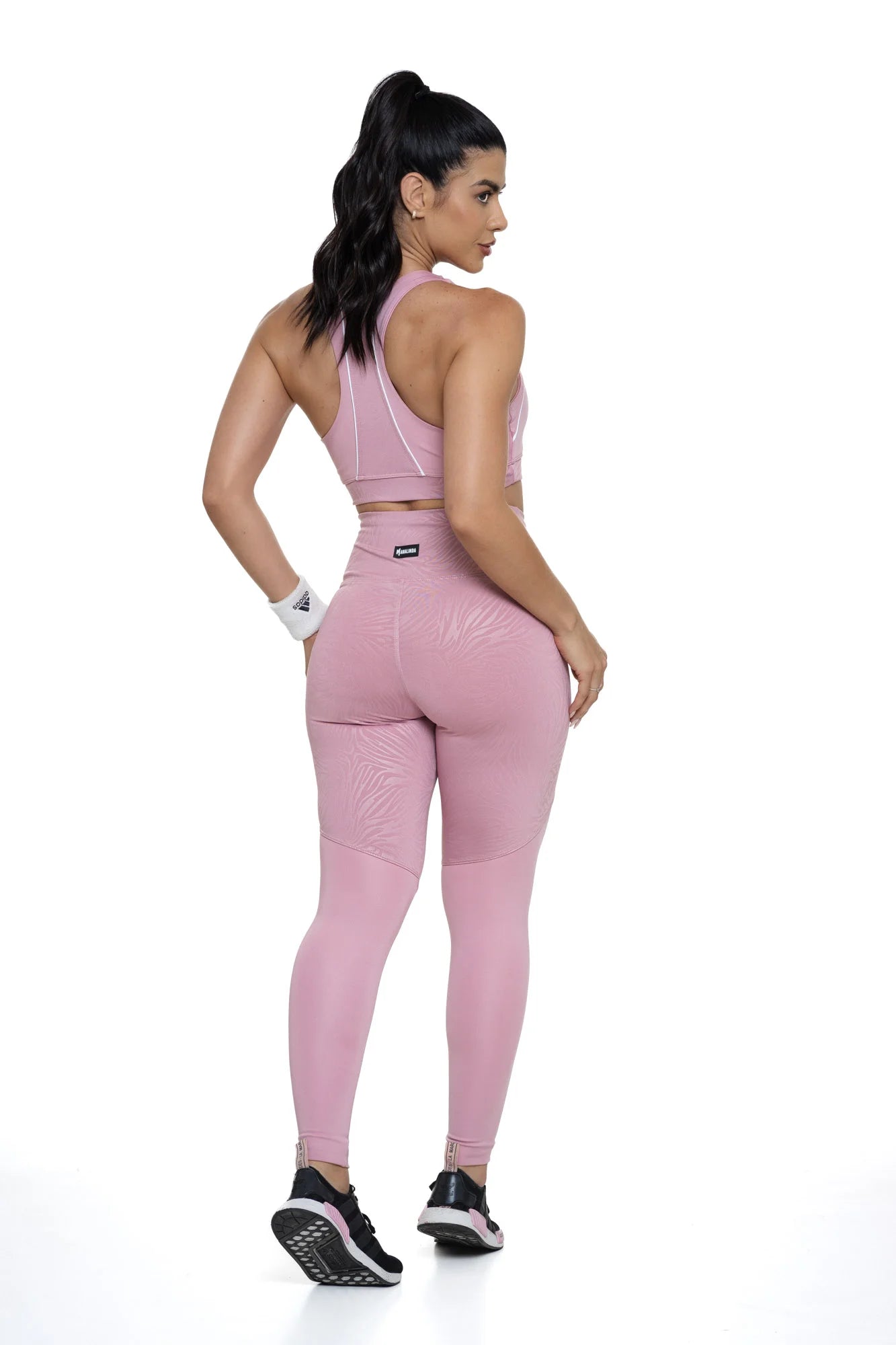 Conjunto de Academia Texturizado Action Rosa Claro