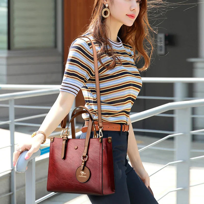 Bolsa de Couro Feminino Vintage