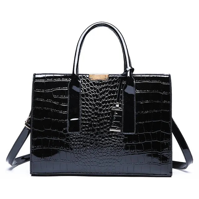 Bolsa de Ombro Feminina em Couro de Jacaré Zirta Croco