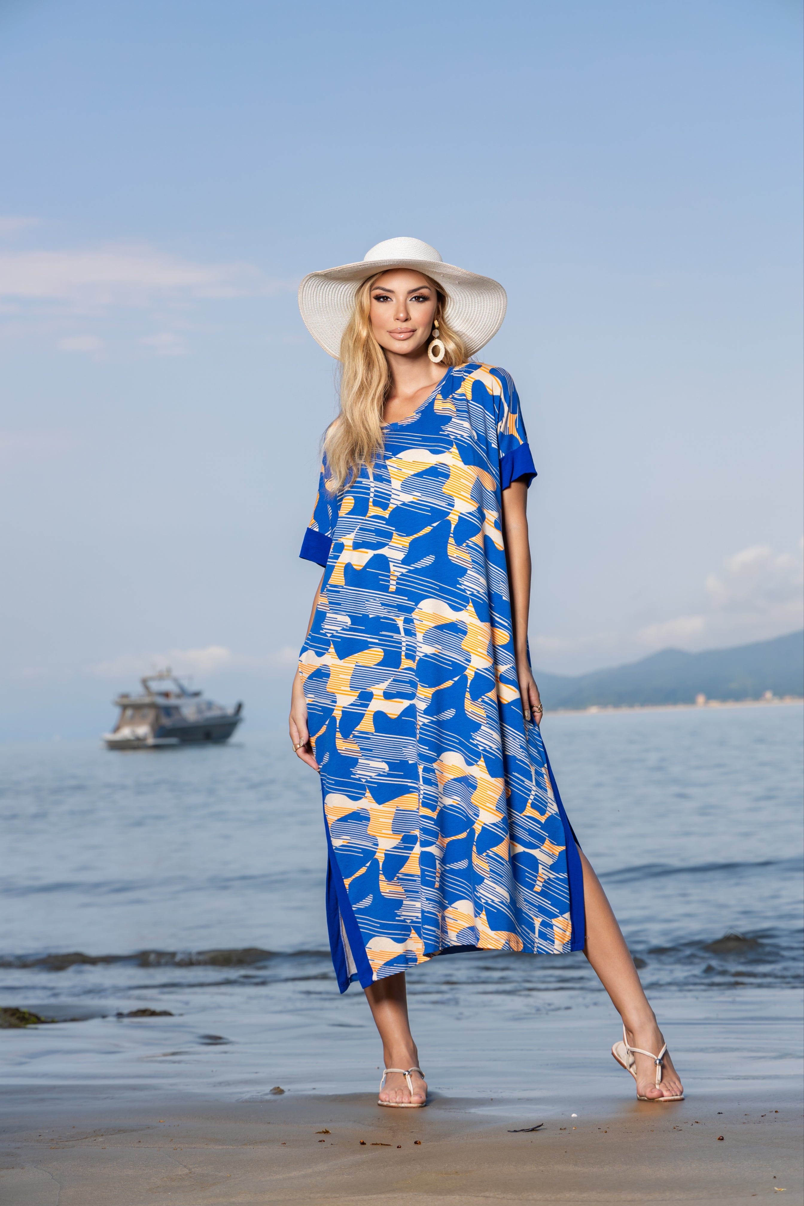 Vestido Longo Soltinho Estampado - Malha Premium