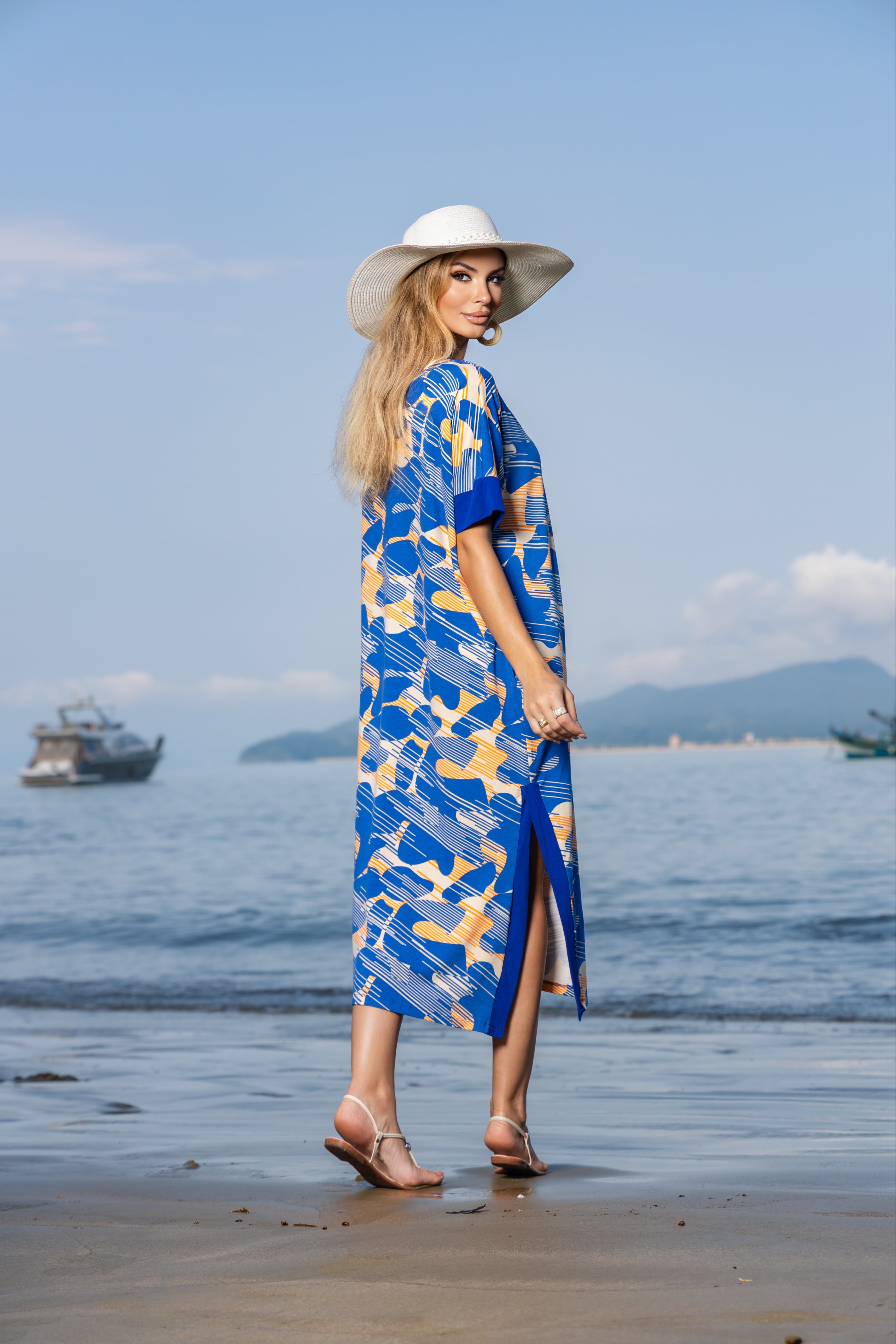 Vestido Longo Soltinho Estampado - Malha Premium