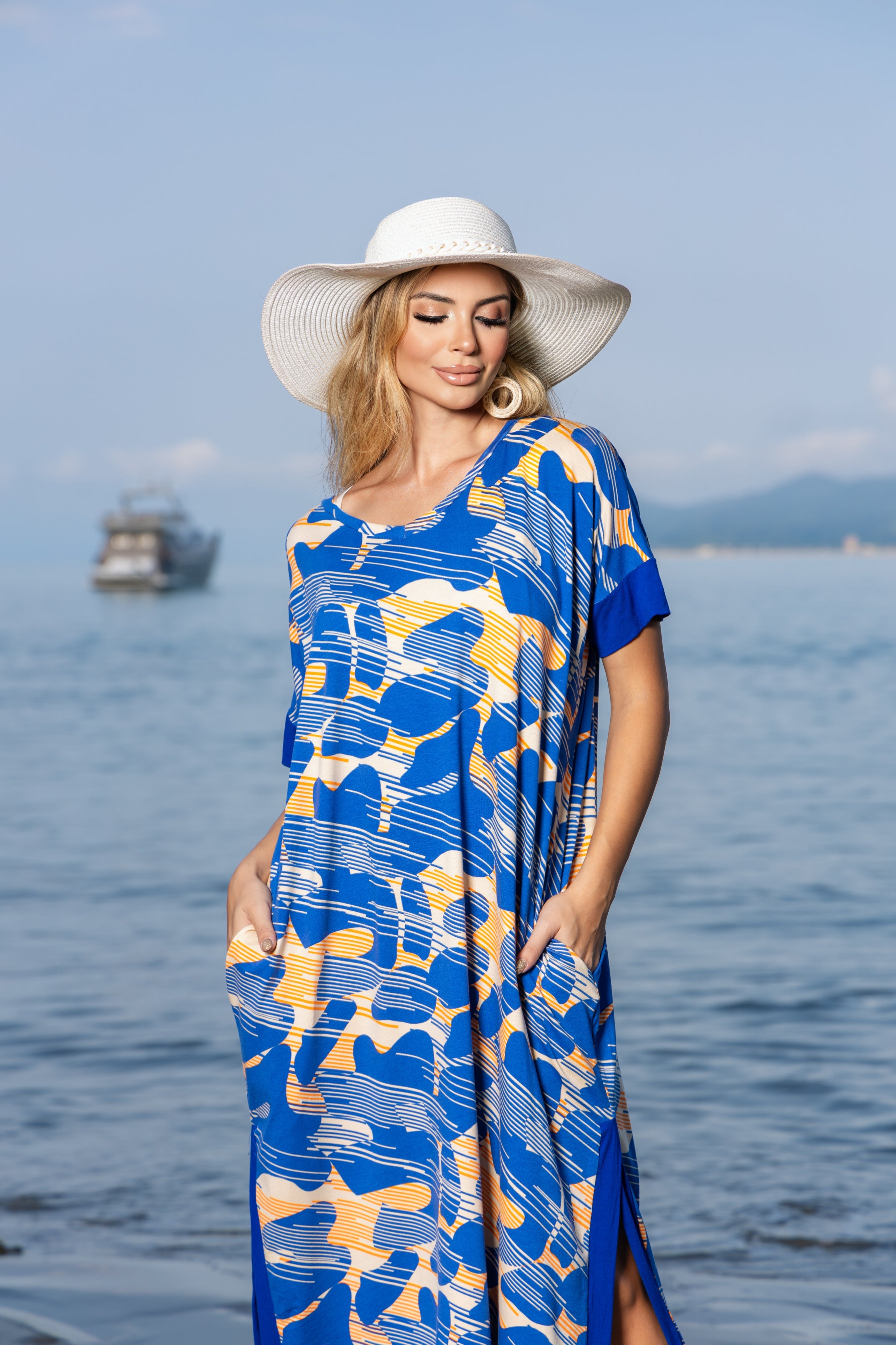 Vestido Longo Soltinho Estampado - Malha Premium