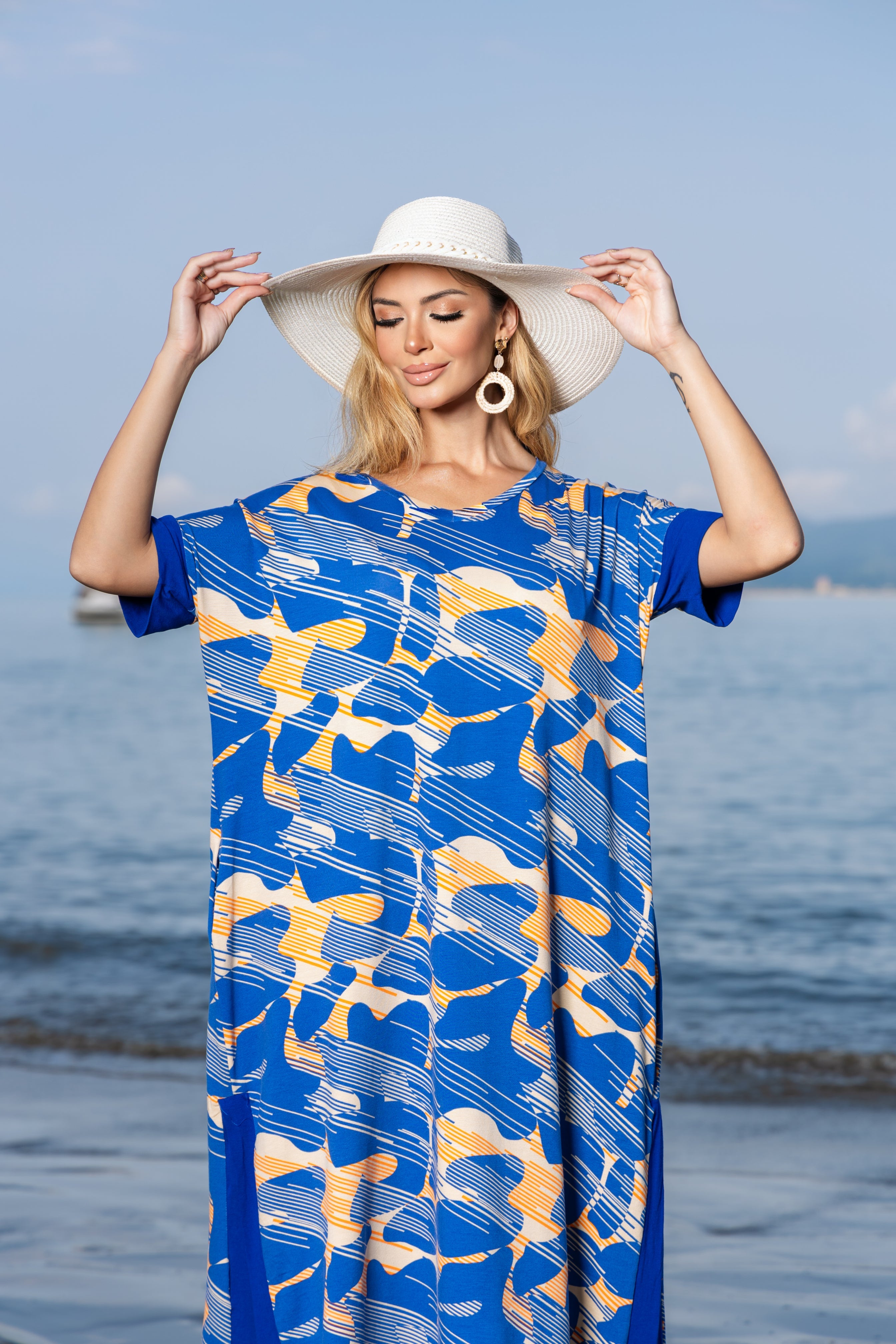 Vestido Longo Soltinho Estampado - Malha Premium