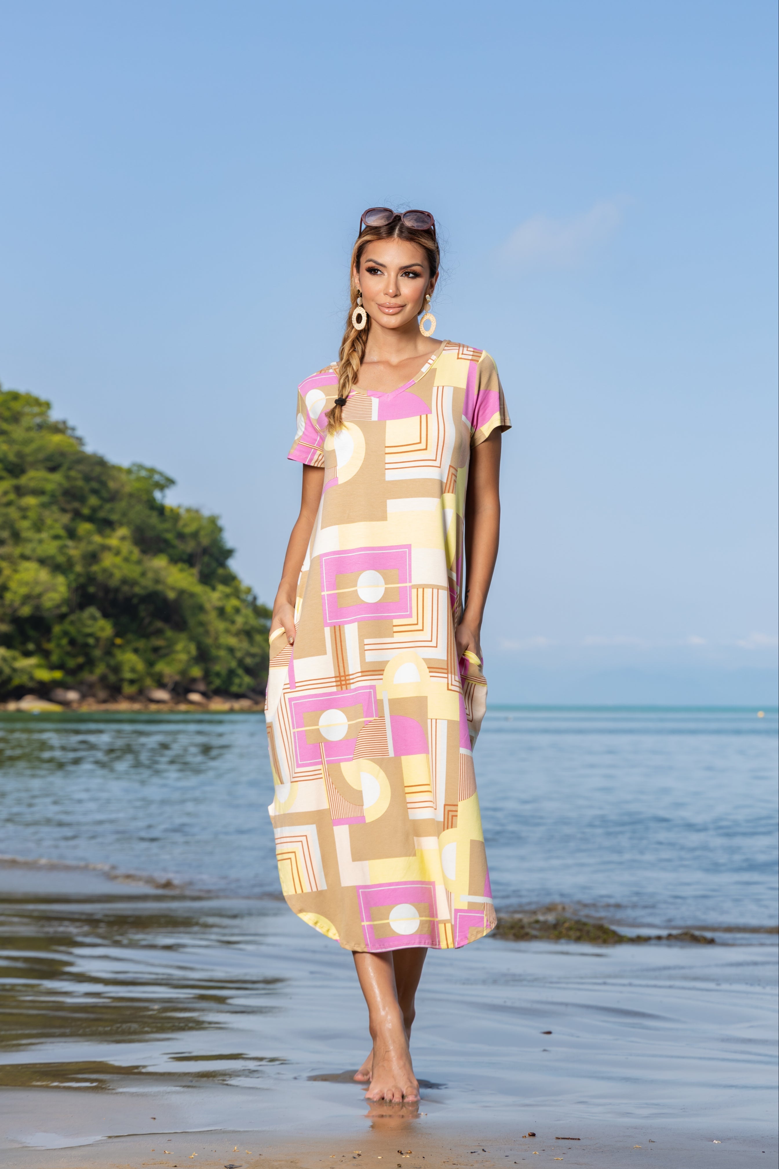 Vestido Longo Soltinho Estampado - Malha Premium