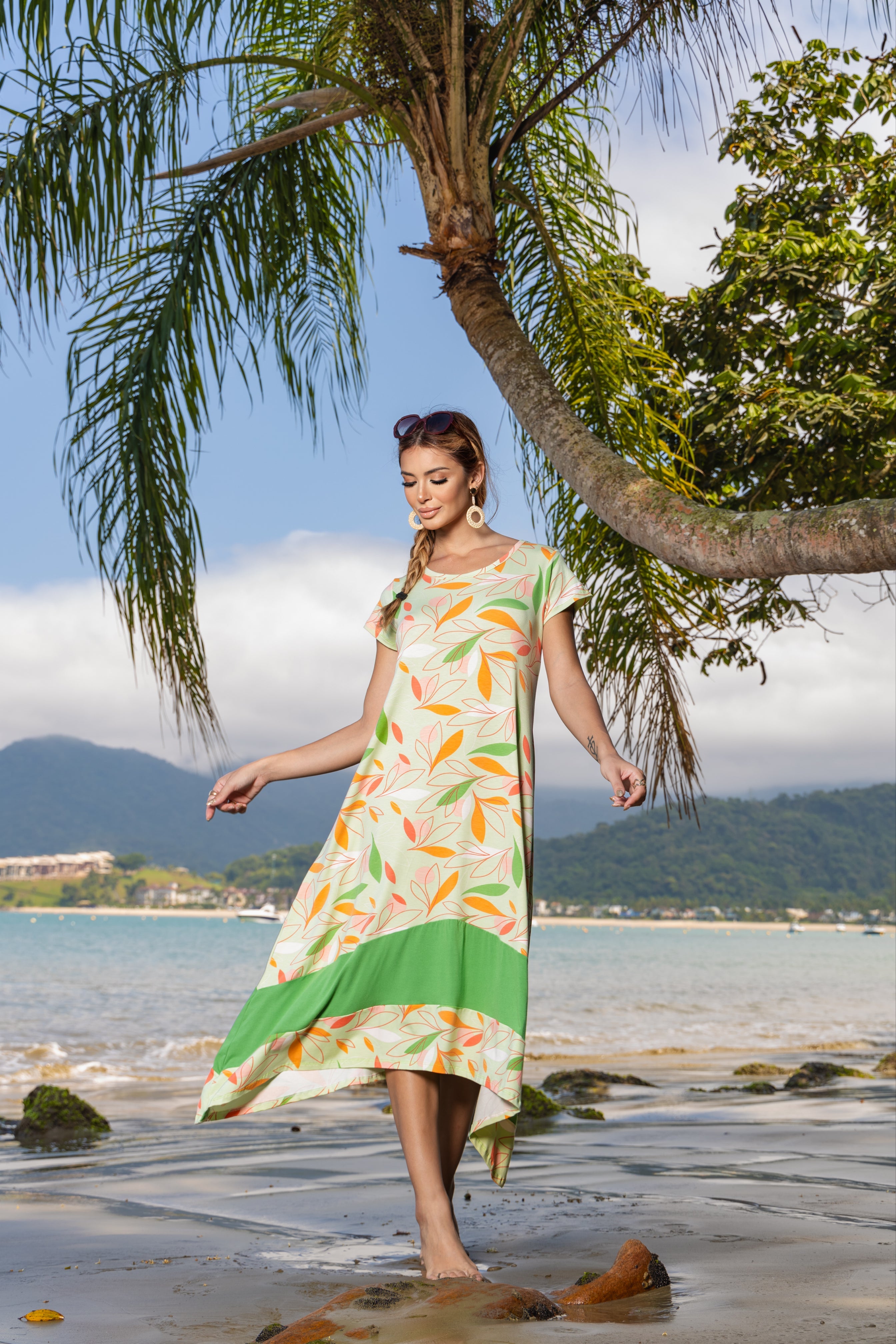 Vestido Longo Soltinho Estampado - Malha Premium