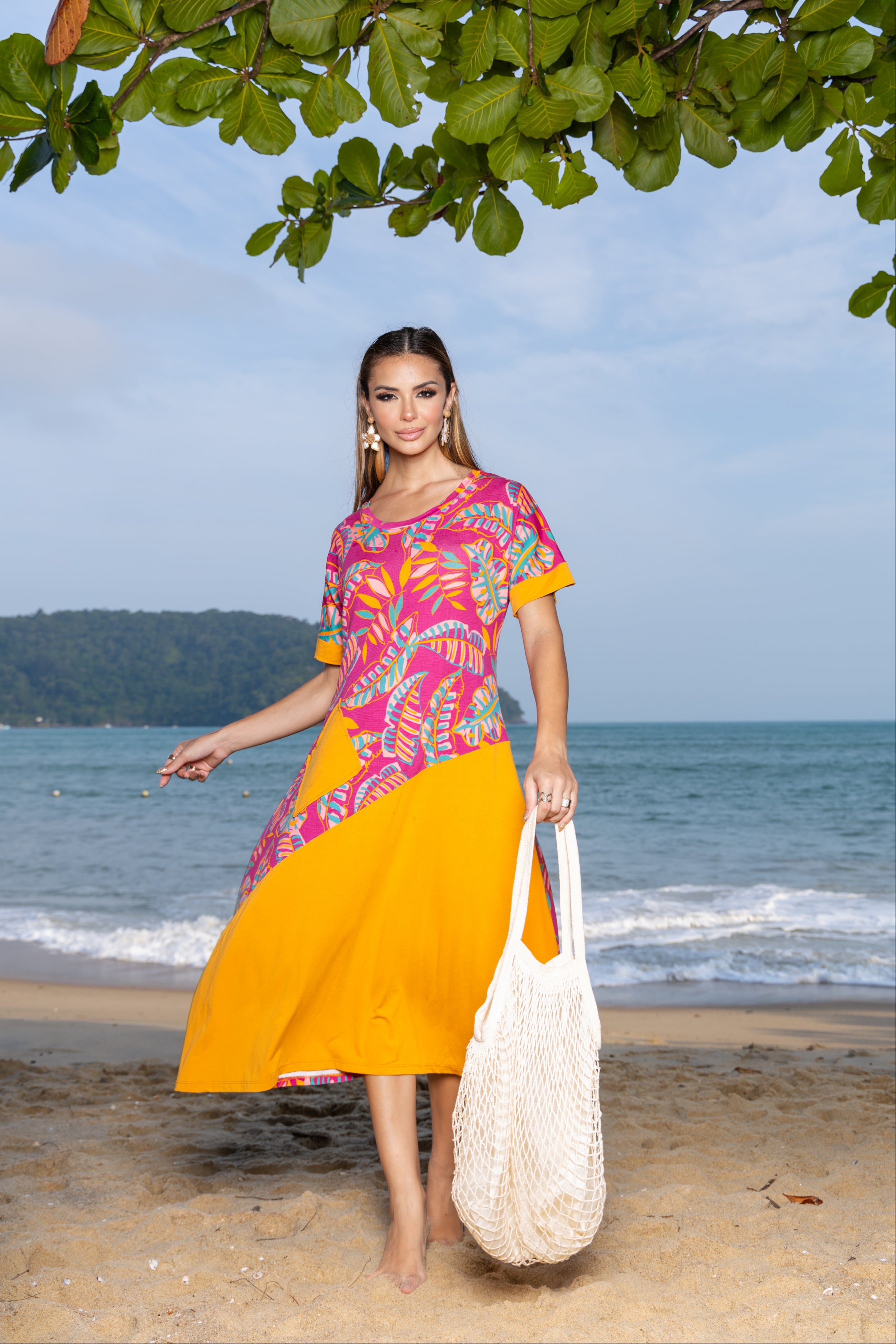 Vestido Longo Soltinho Estampado - Malha Premium